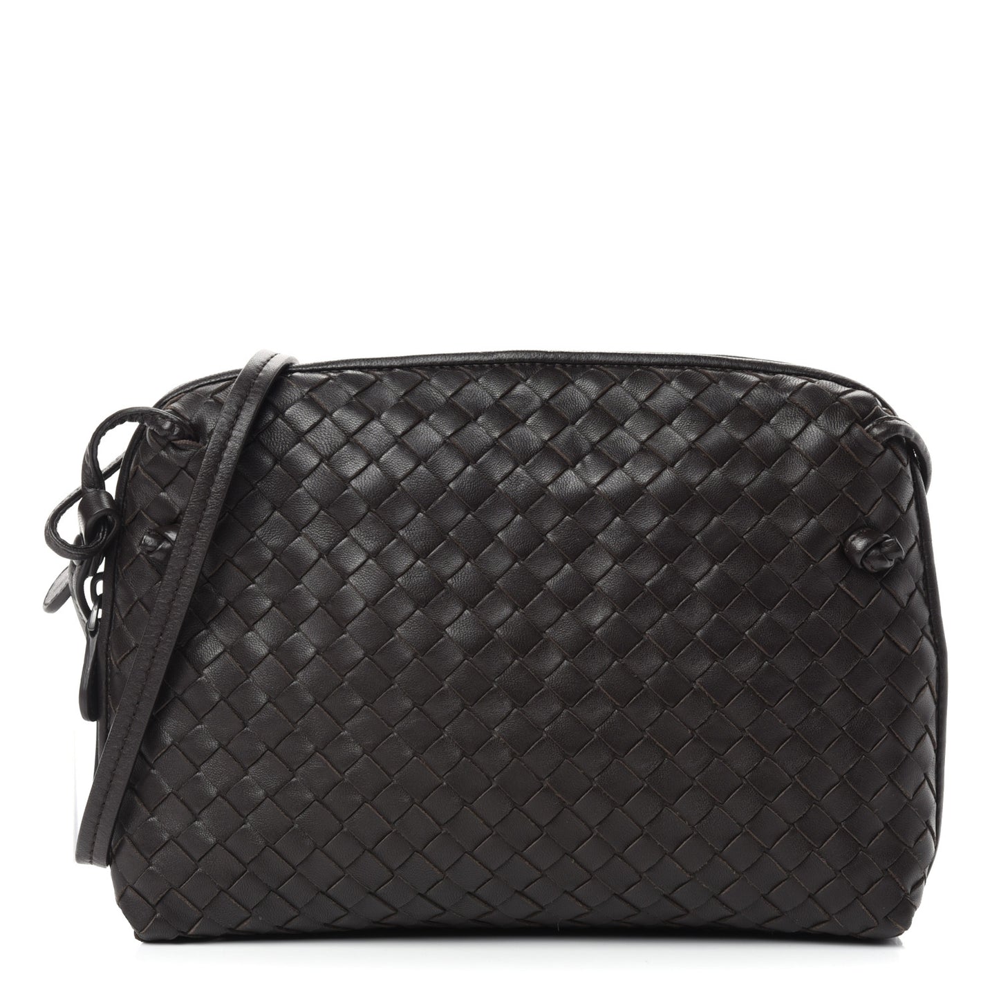 Nappa Intrecciato Nodini Bag Ebano