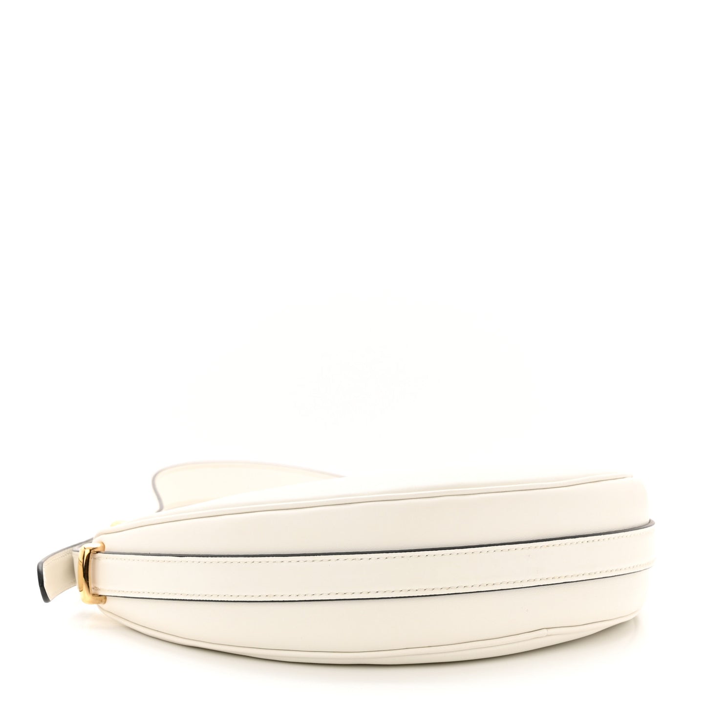 Soft Calfskin Arque Shoulder Bag White