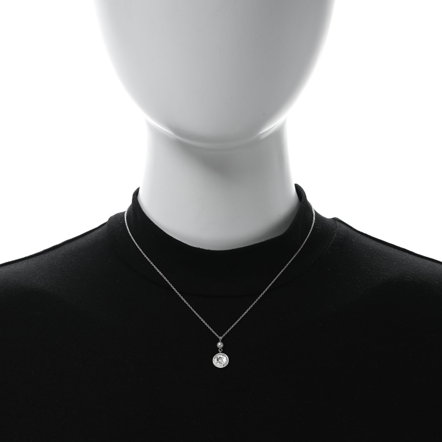 Sterling Silver Pearl Nature Rose Pendant Necklace