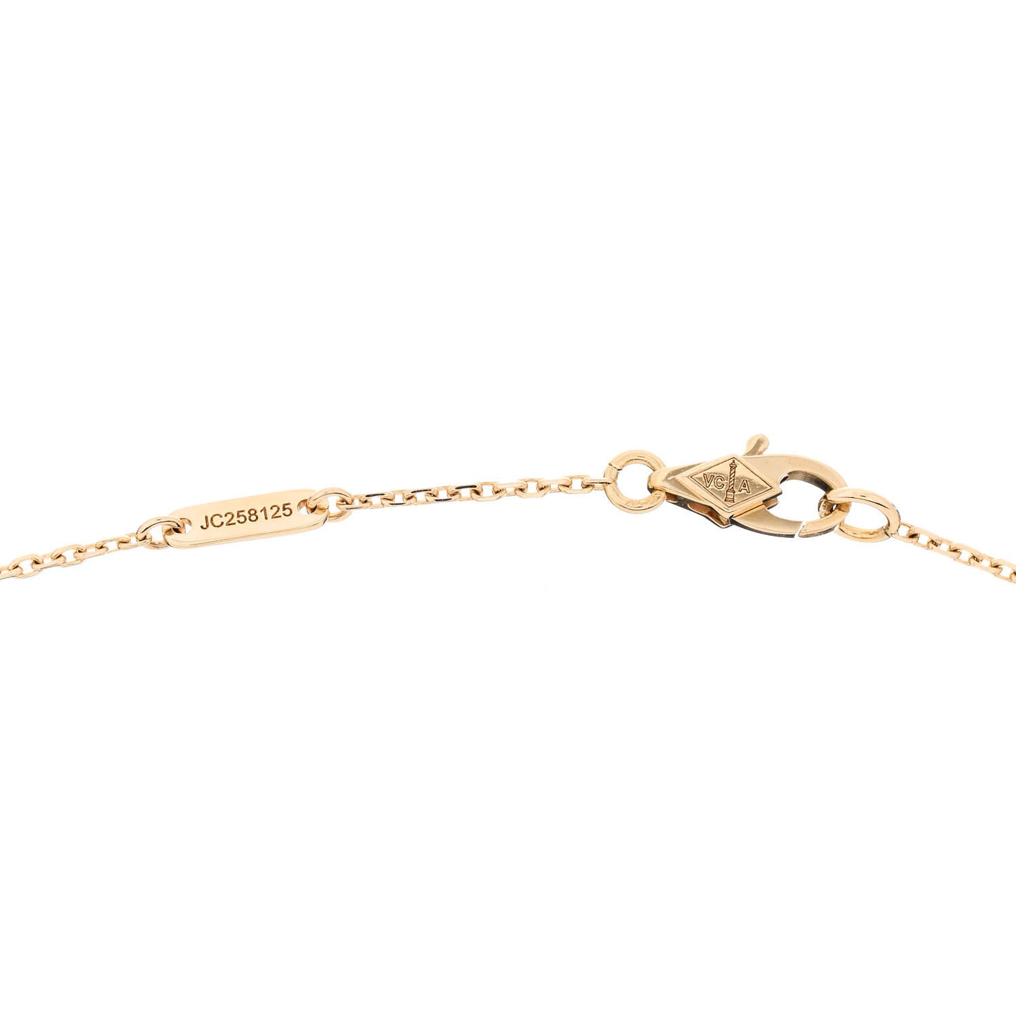 18K Yellow Gold Mother of Pearl Sweet Alhambra Pendant Necklace