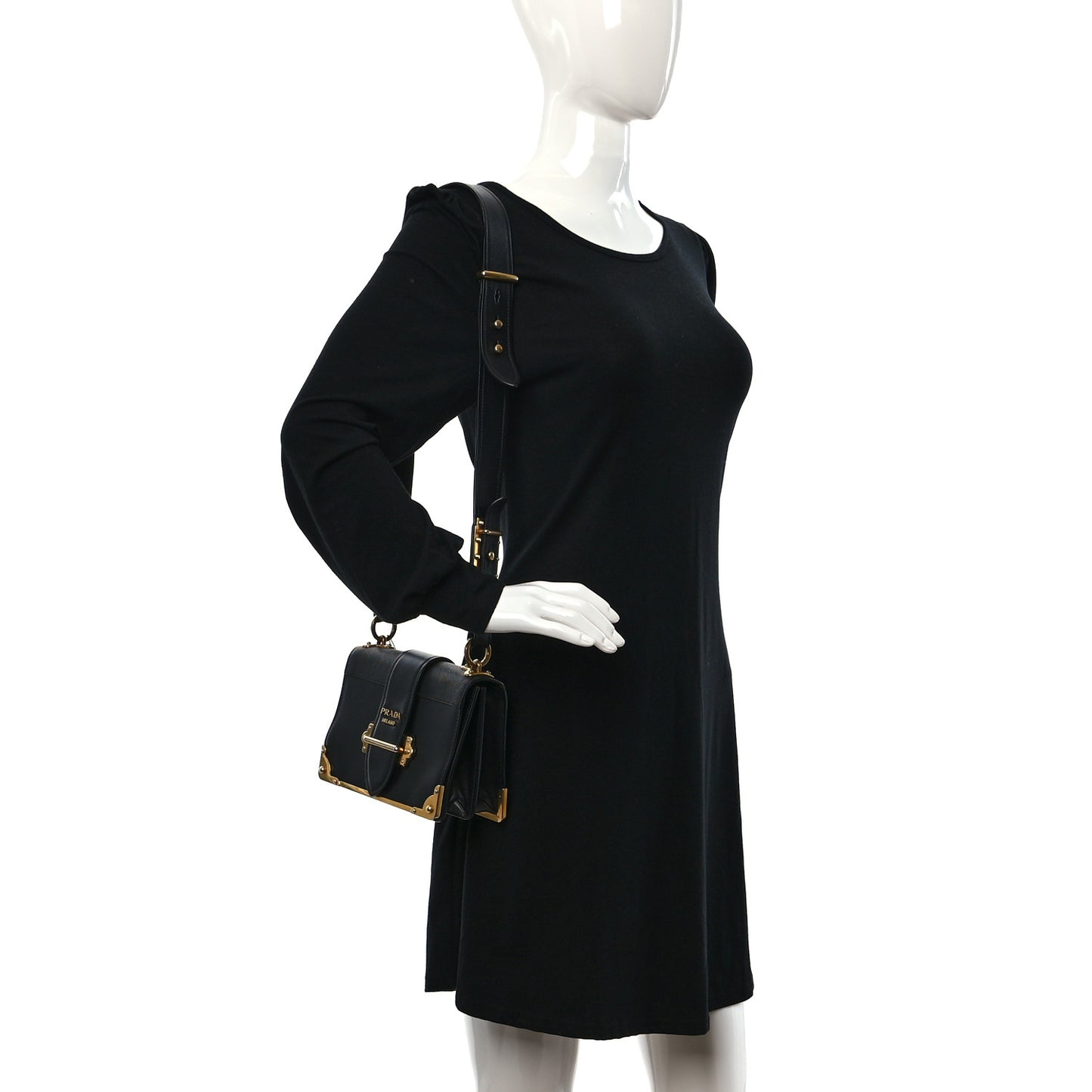 City Calf Saffiano Cahier Bag Black