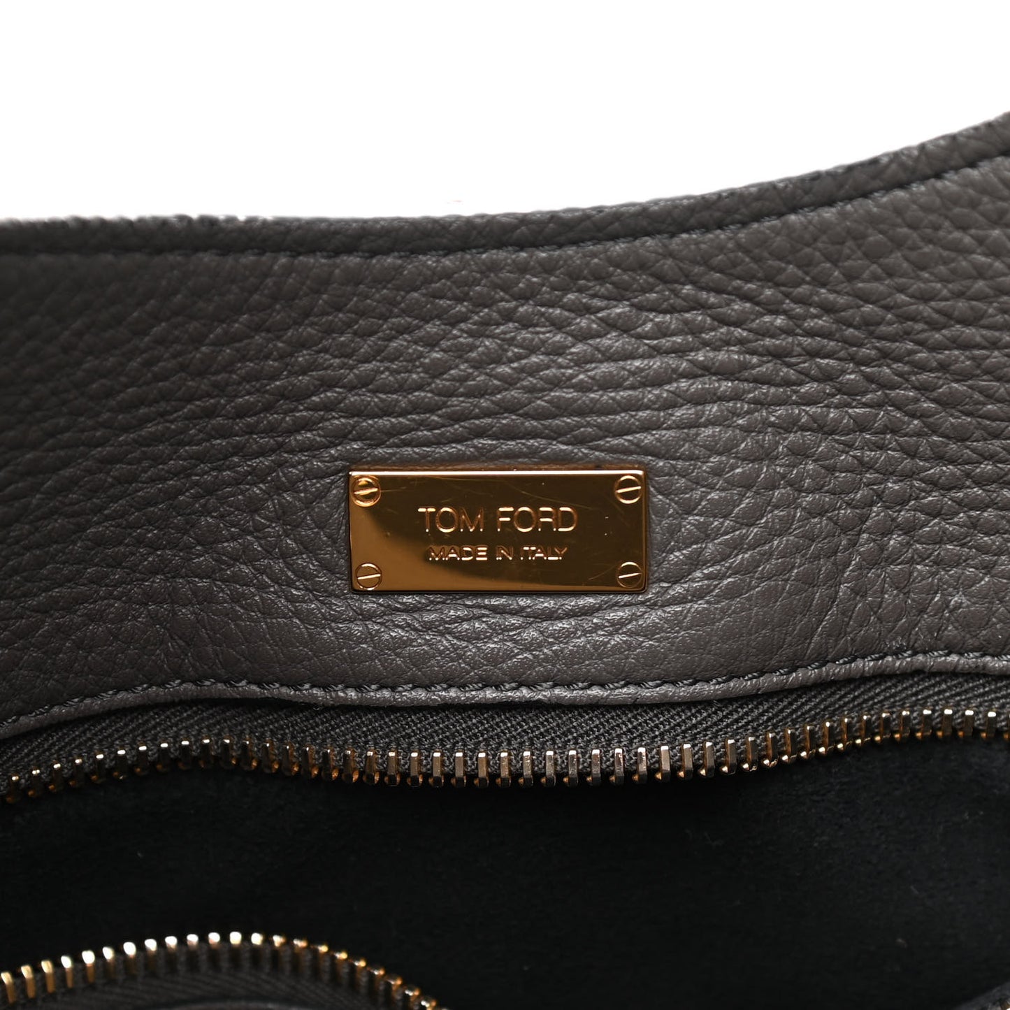 Grained Calfskin Alix Padlock Zip Tote Graphite