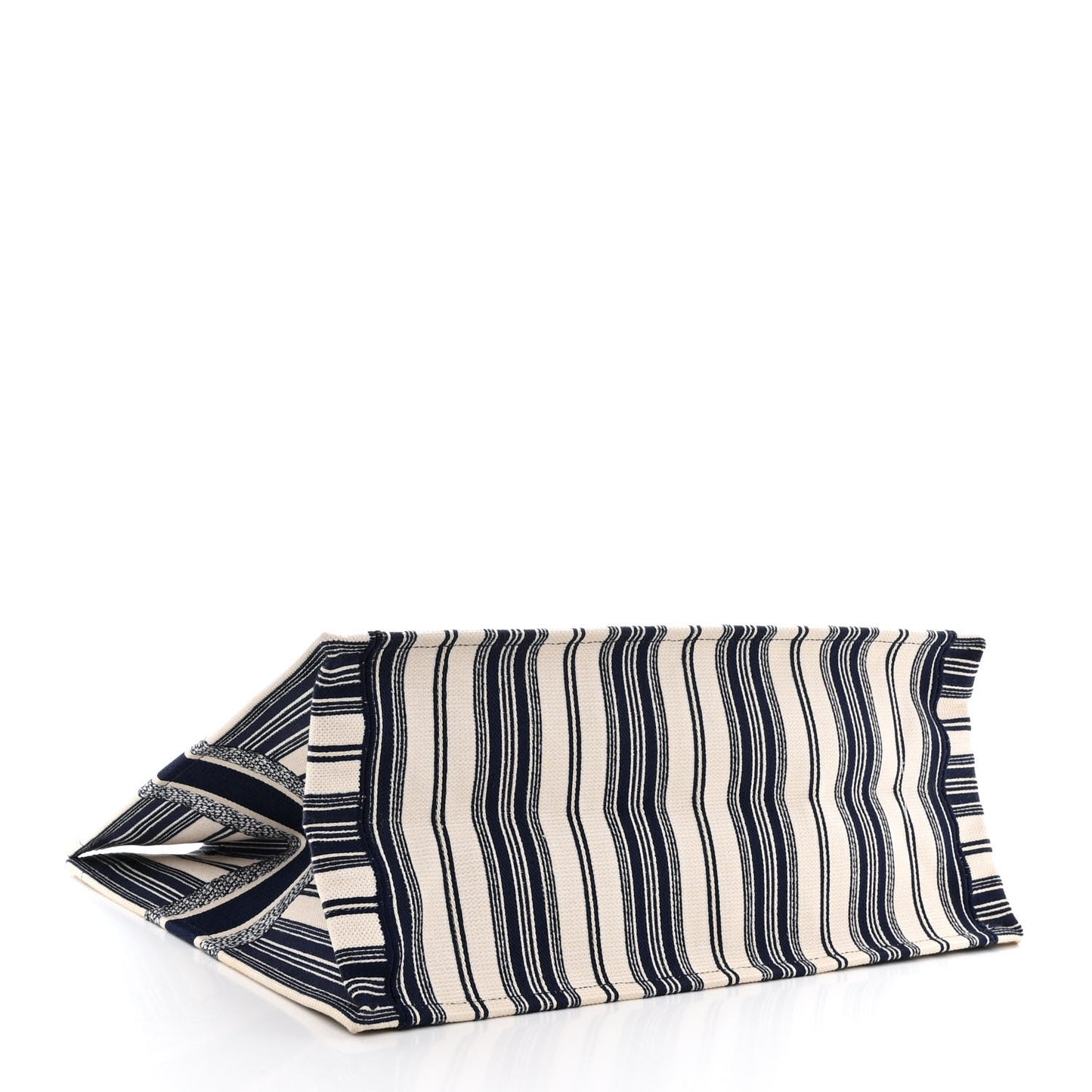 Canvas Embroidered Forte Dei Marmi Striped Book Tote Blue