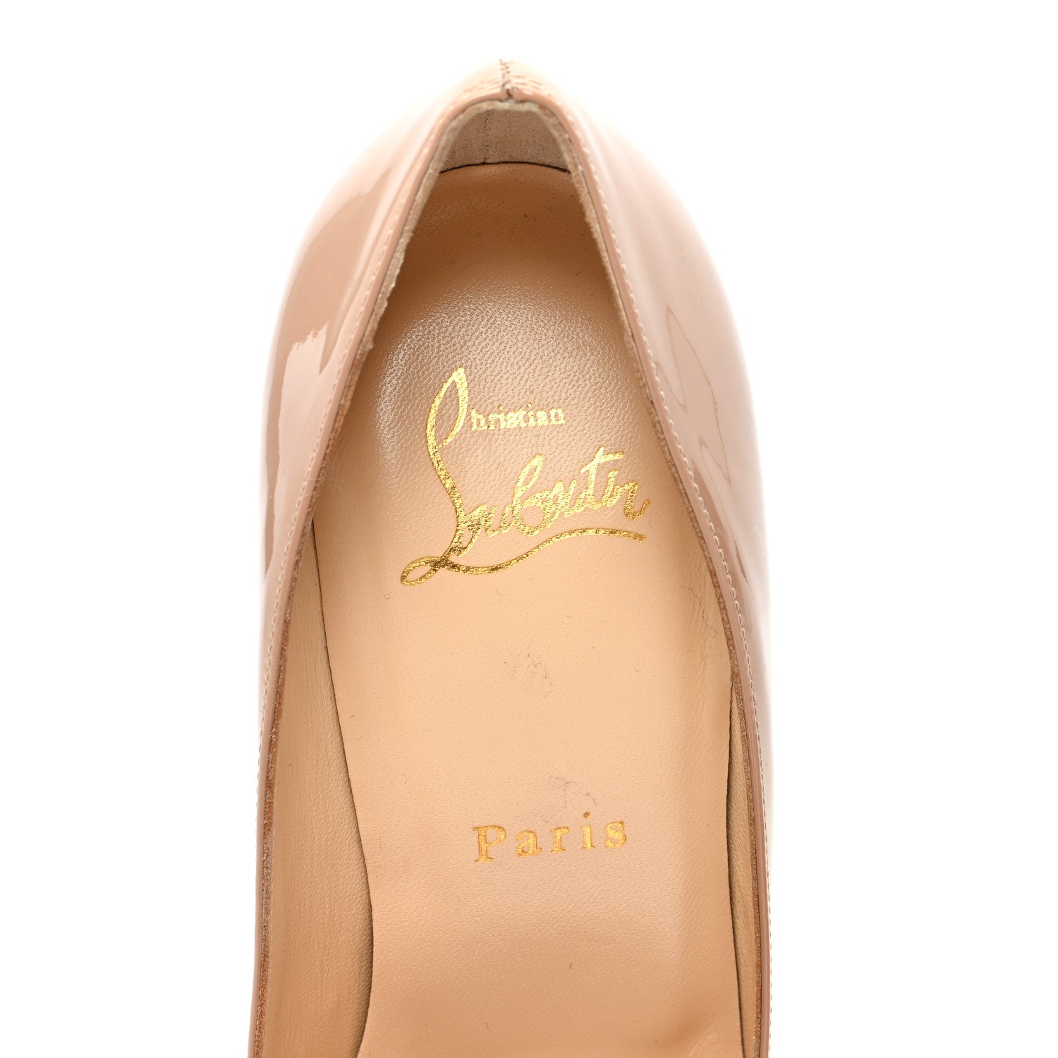 Christian Louboutin Patent Simple 100 Pumps 37 Nude 7 of 9