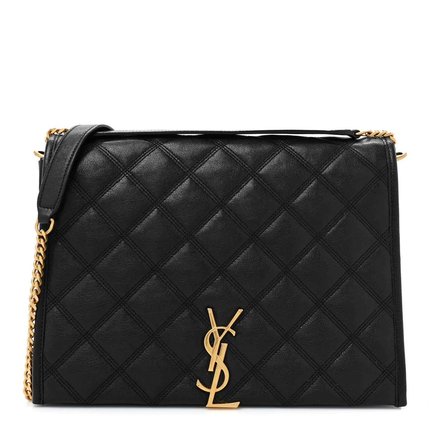 Lambskin Quilted Small Becky Chain Bag Black