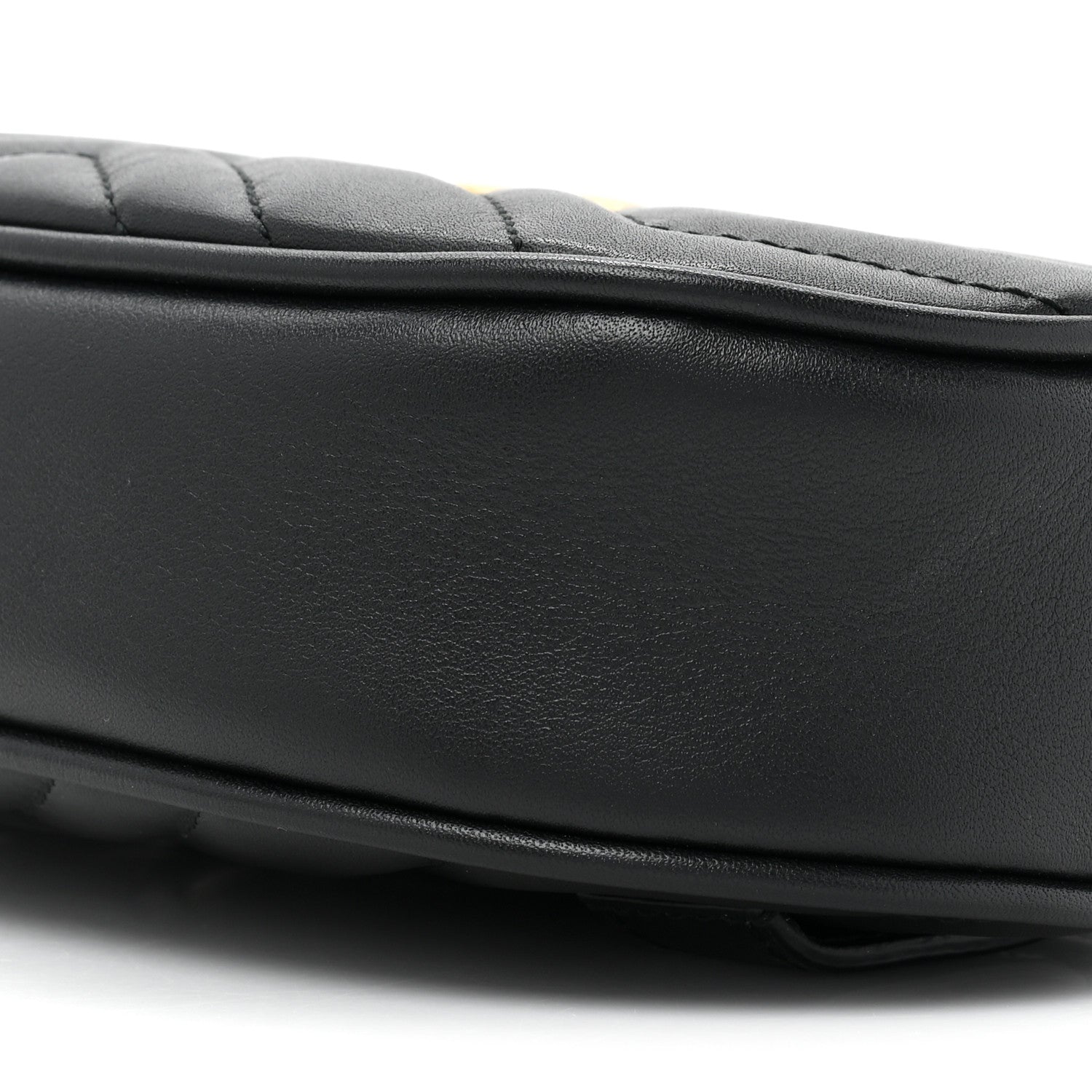 Gucci Calfskin Matelasse GG Marmont Belt Bag 75 30 Black 8 of 9