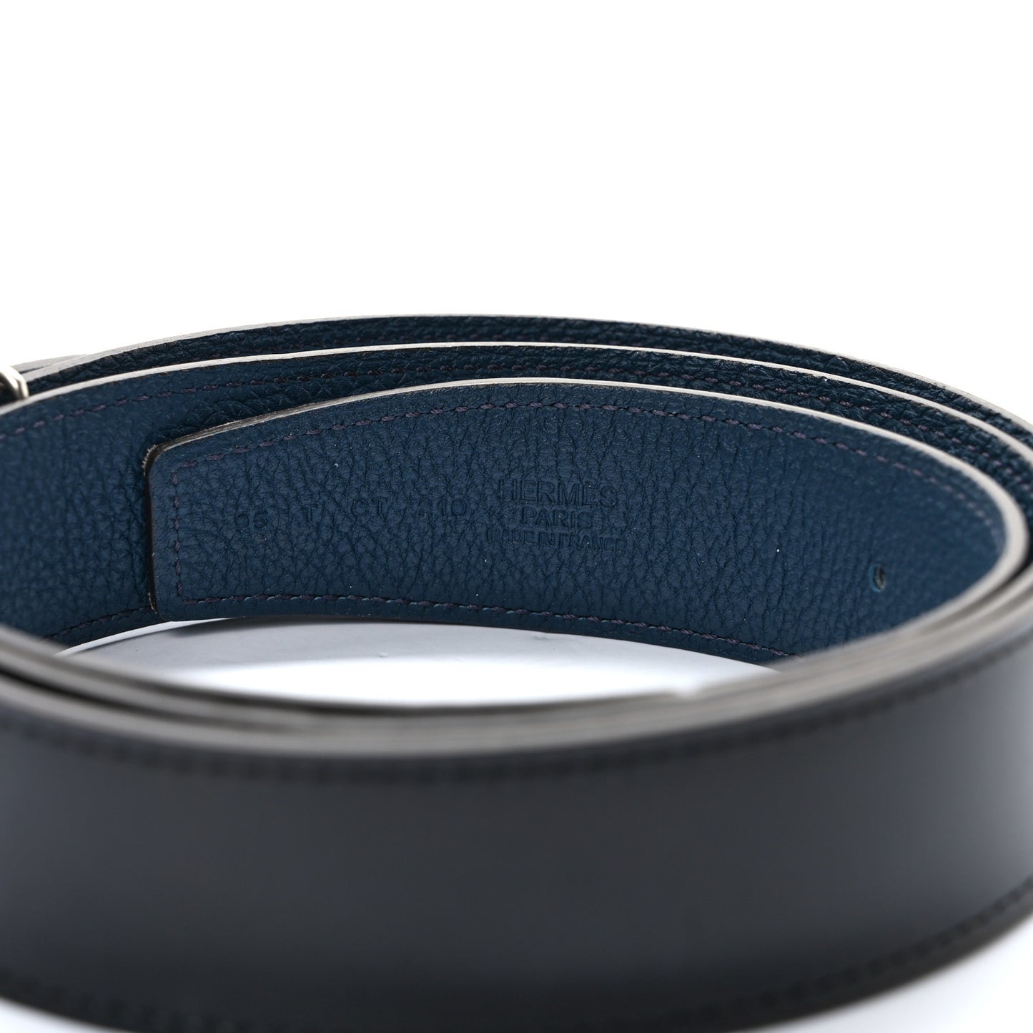 Box Togo 32mm Martelee H Belt 95 38 Black Bleu De Prusse