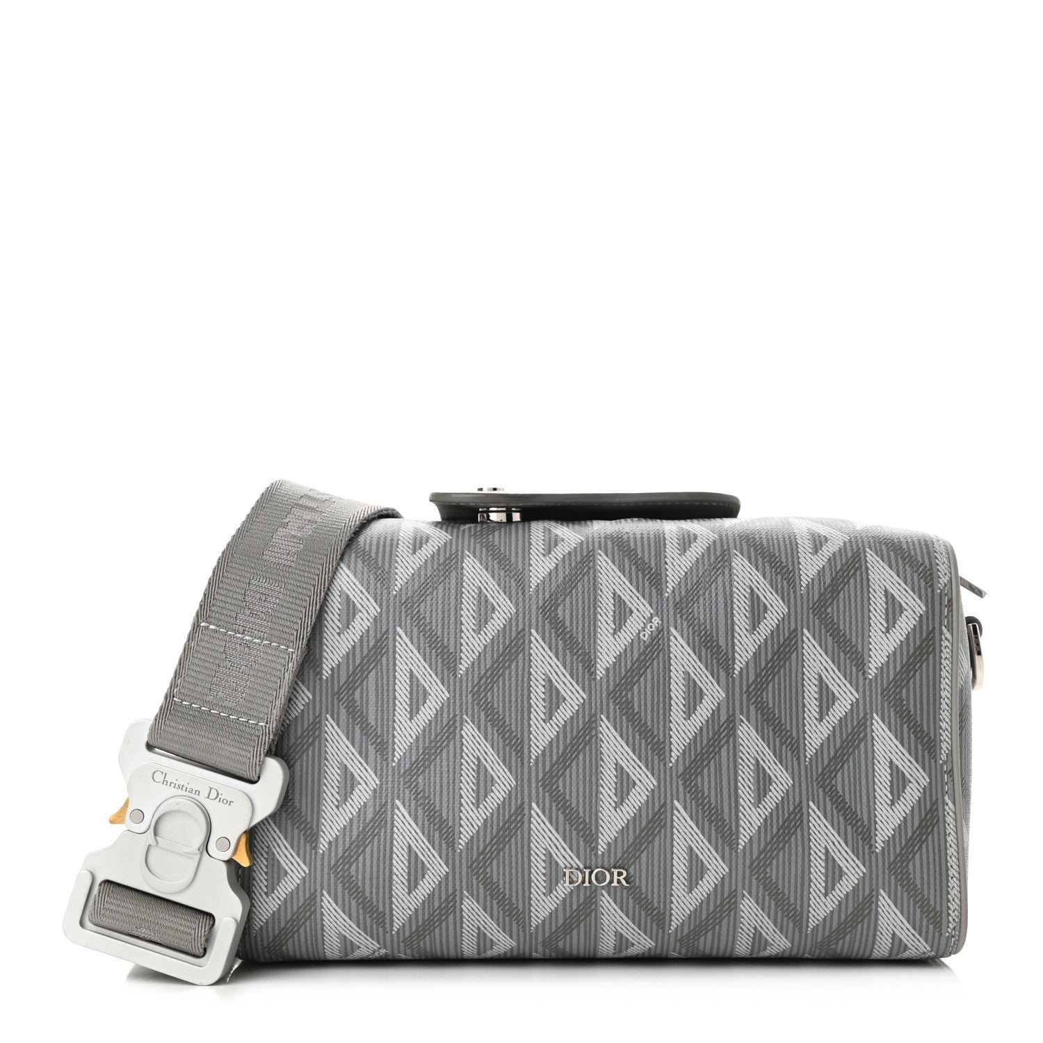 Christian Dior Coated Canvas CD Diamond Lingot 22 Bag Gray 1171005