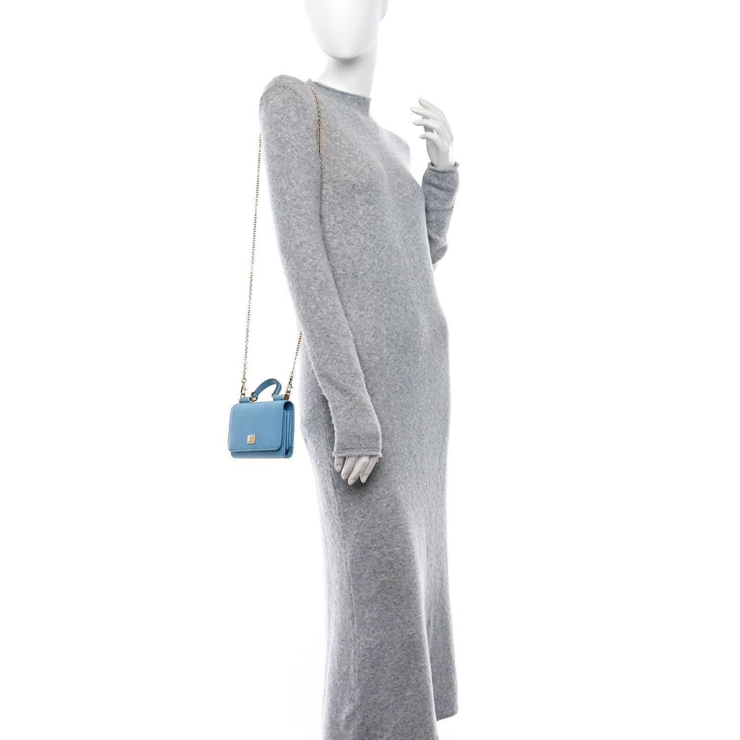 Dolce & Gabbana Dauphine Mini Von Bag Light Blue 2 of 8