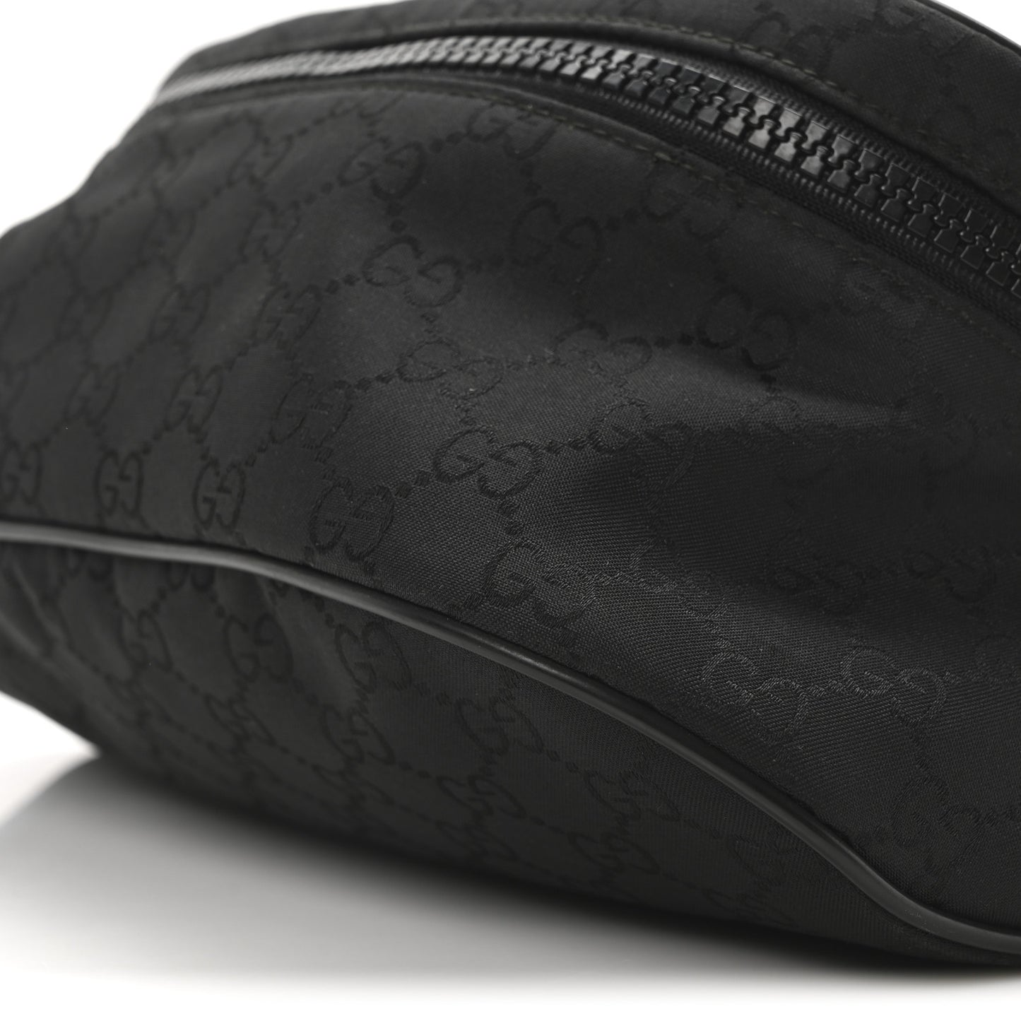 Nylon Monogram Fanny Pack Belt Bag Black