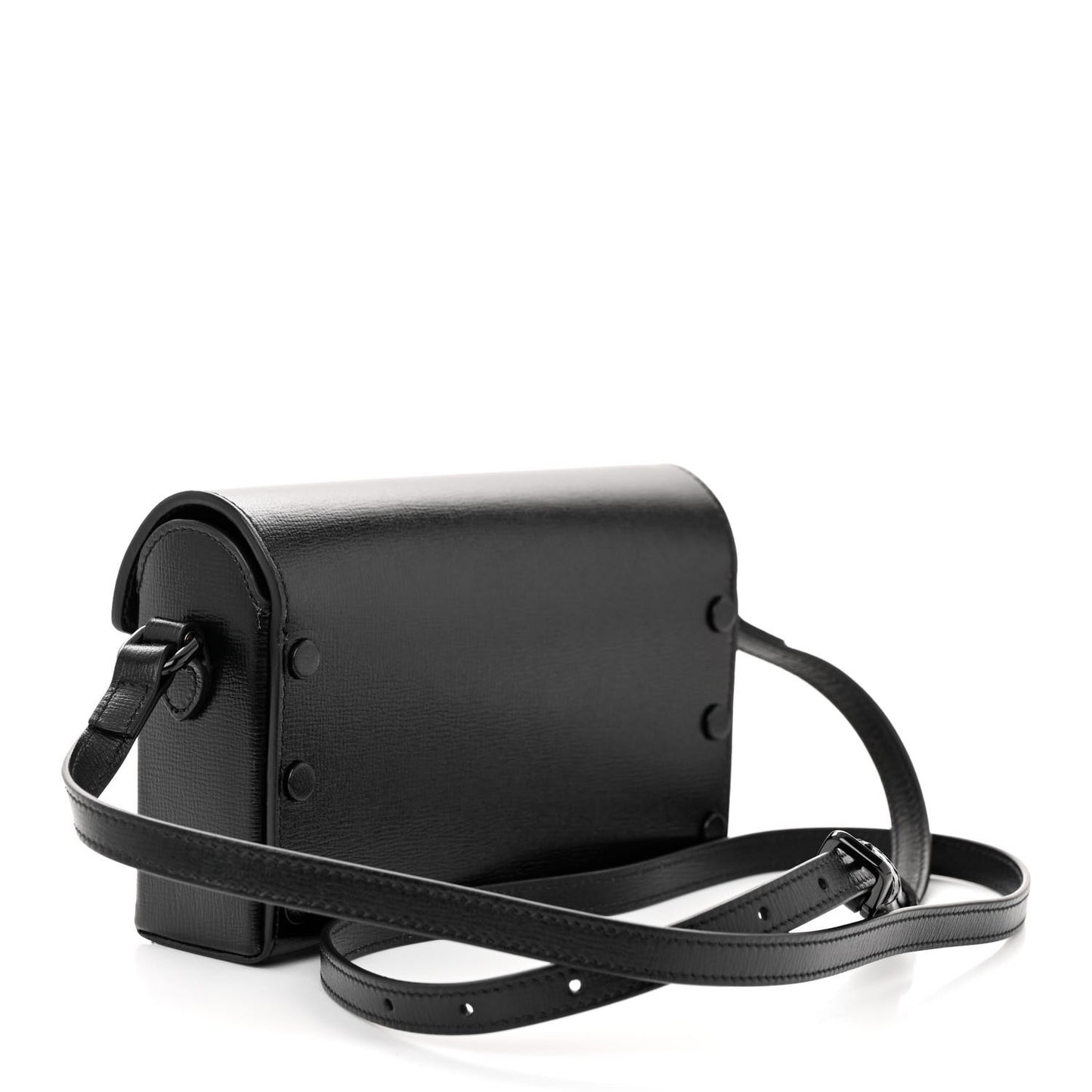 Azalea Calfskin Monochrome Mini Horsebit 1955 Shoulder Bag Black