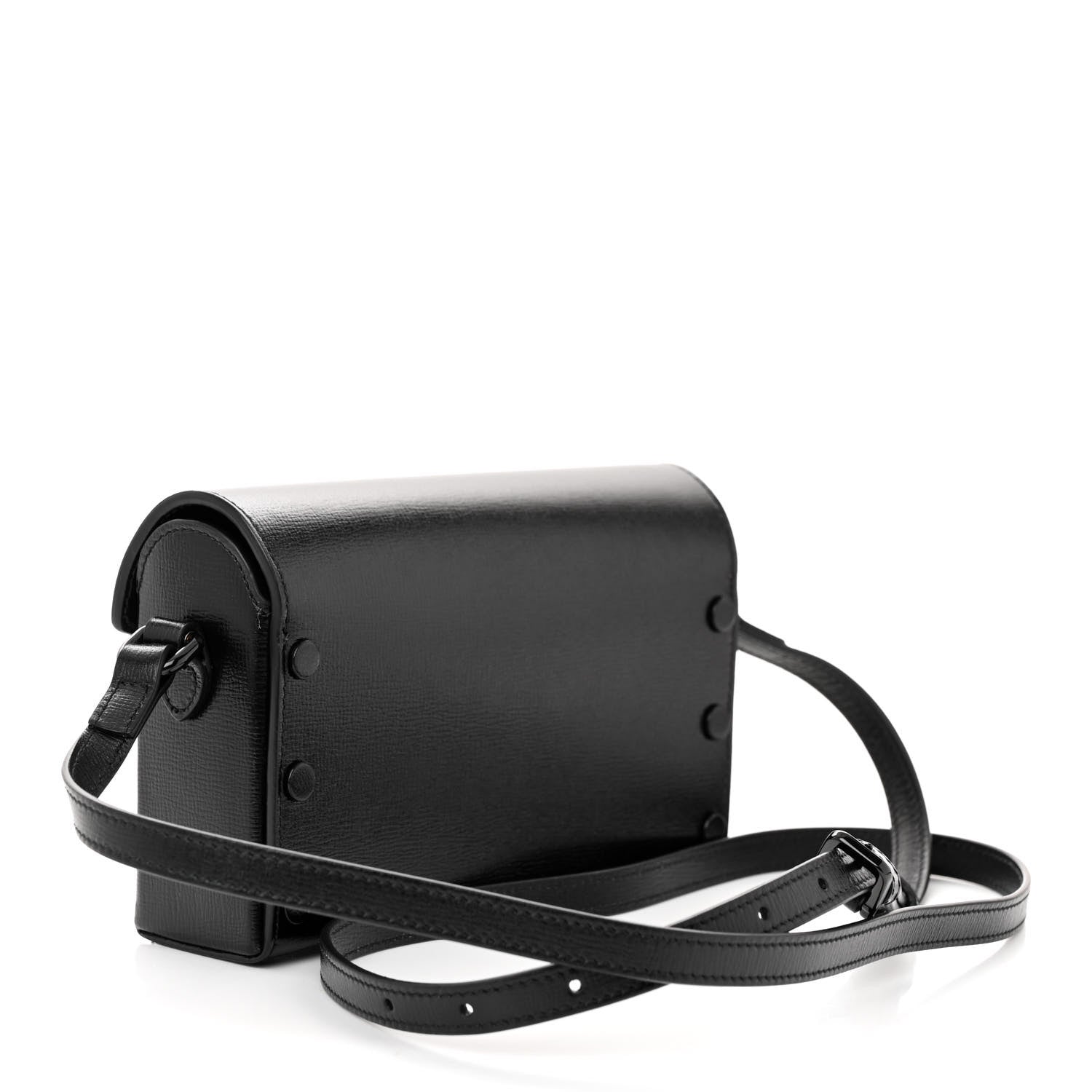 Gucci Azalea Calfskin Monochrome Mini Horsebit 1955 Shoulder Bag Black 3 of 10