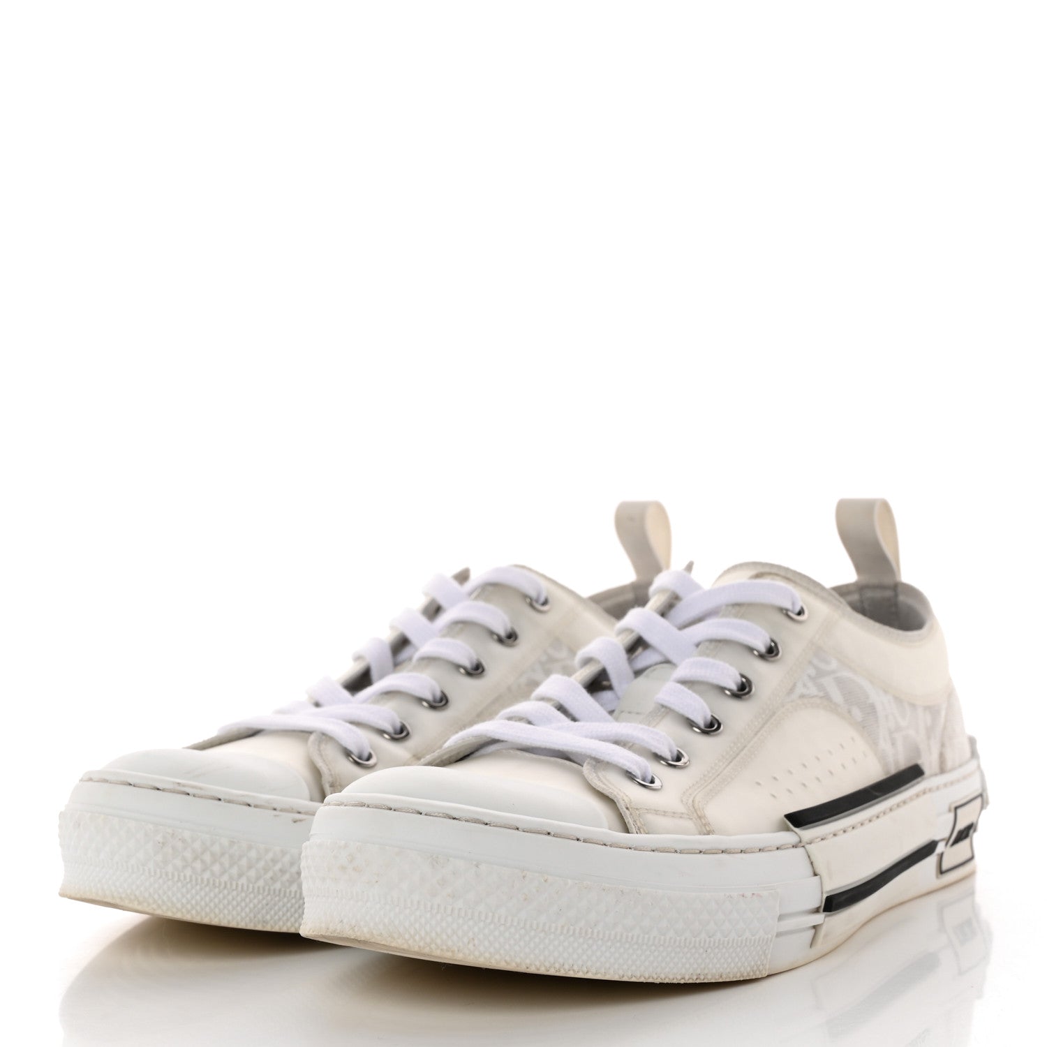 Christian Dior Technical Canvas Oblique Mens B23 Low Top Sneaker 42 White 3 of 17