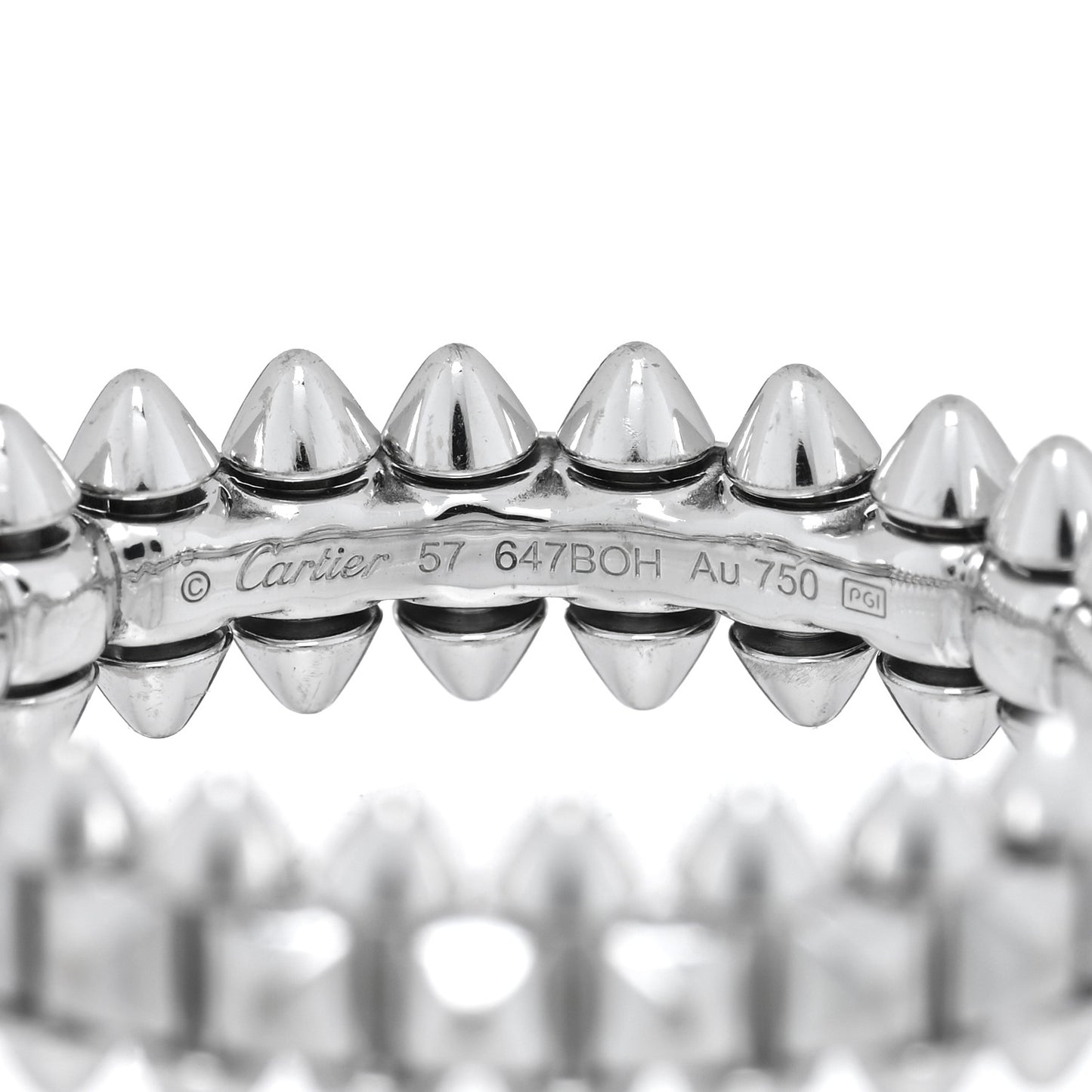 18K White Gold SM Clash De Cartier Ring 57 8