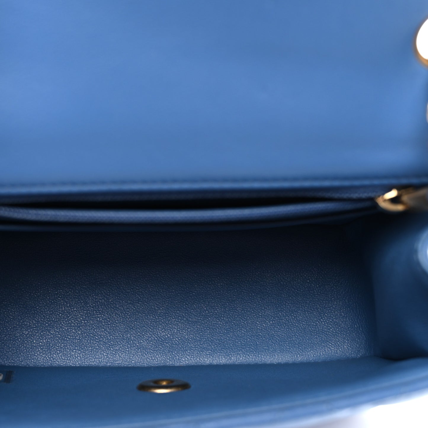 Lambskin Quilted Mini Square Flap Blue