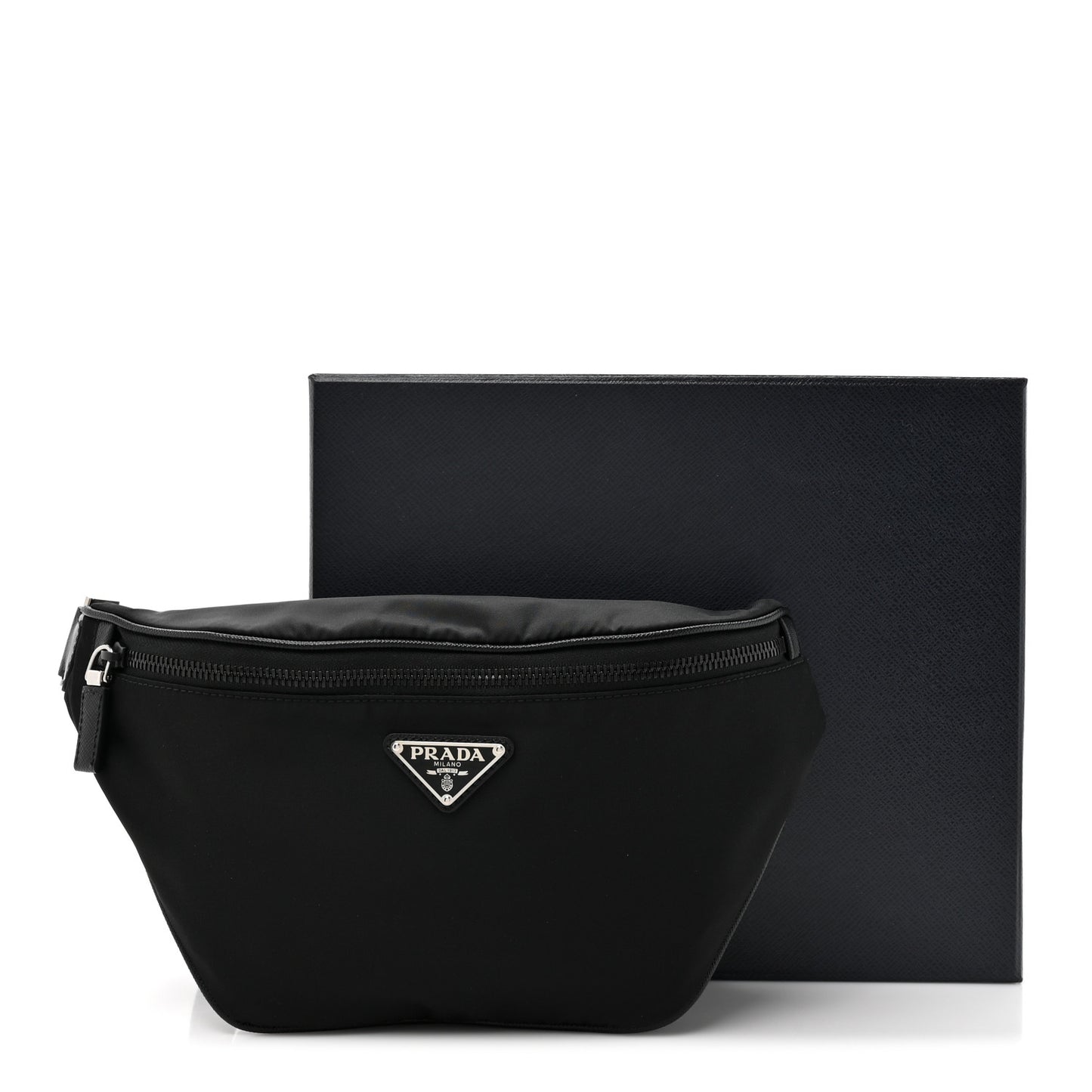 Re-Nylon Saffiano Belt Bag Black