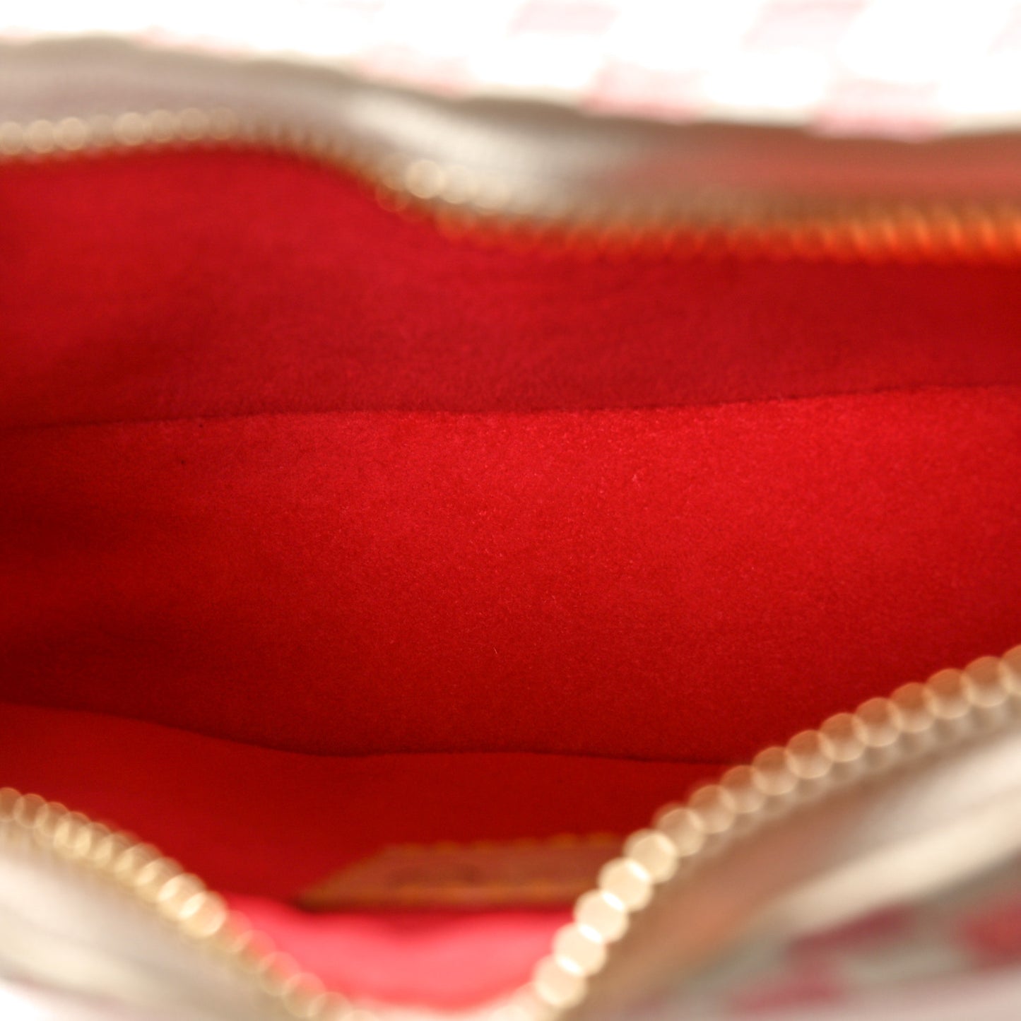 Damier Vernis Loop PM Blush Red