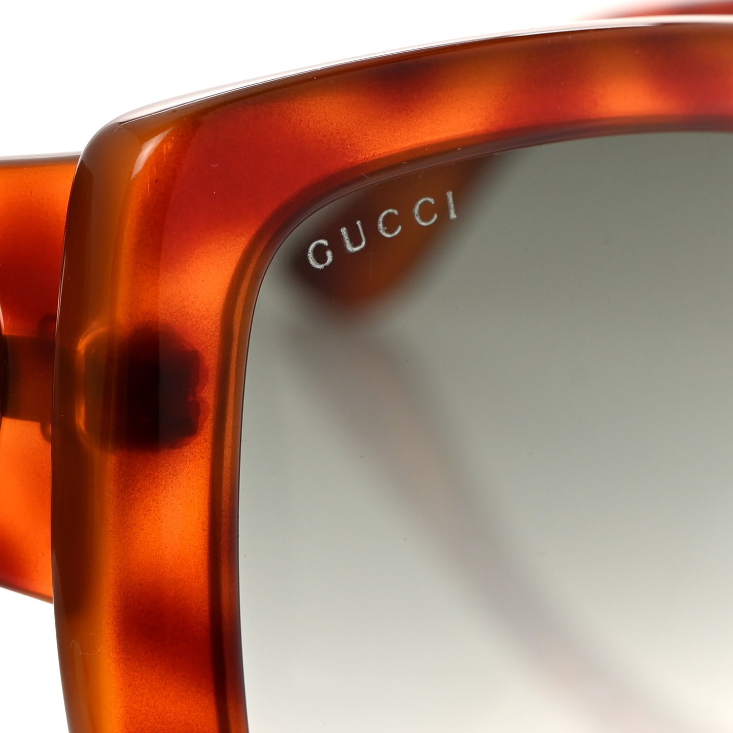 Acetate Square Frame Sunglasses GG0141S Tortoise