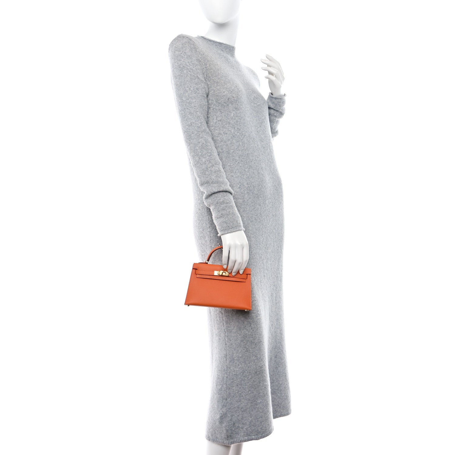 Hermes Epsom Mini Kelly Sellier 20 Orange 4 of 25