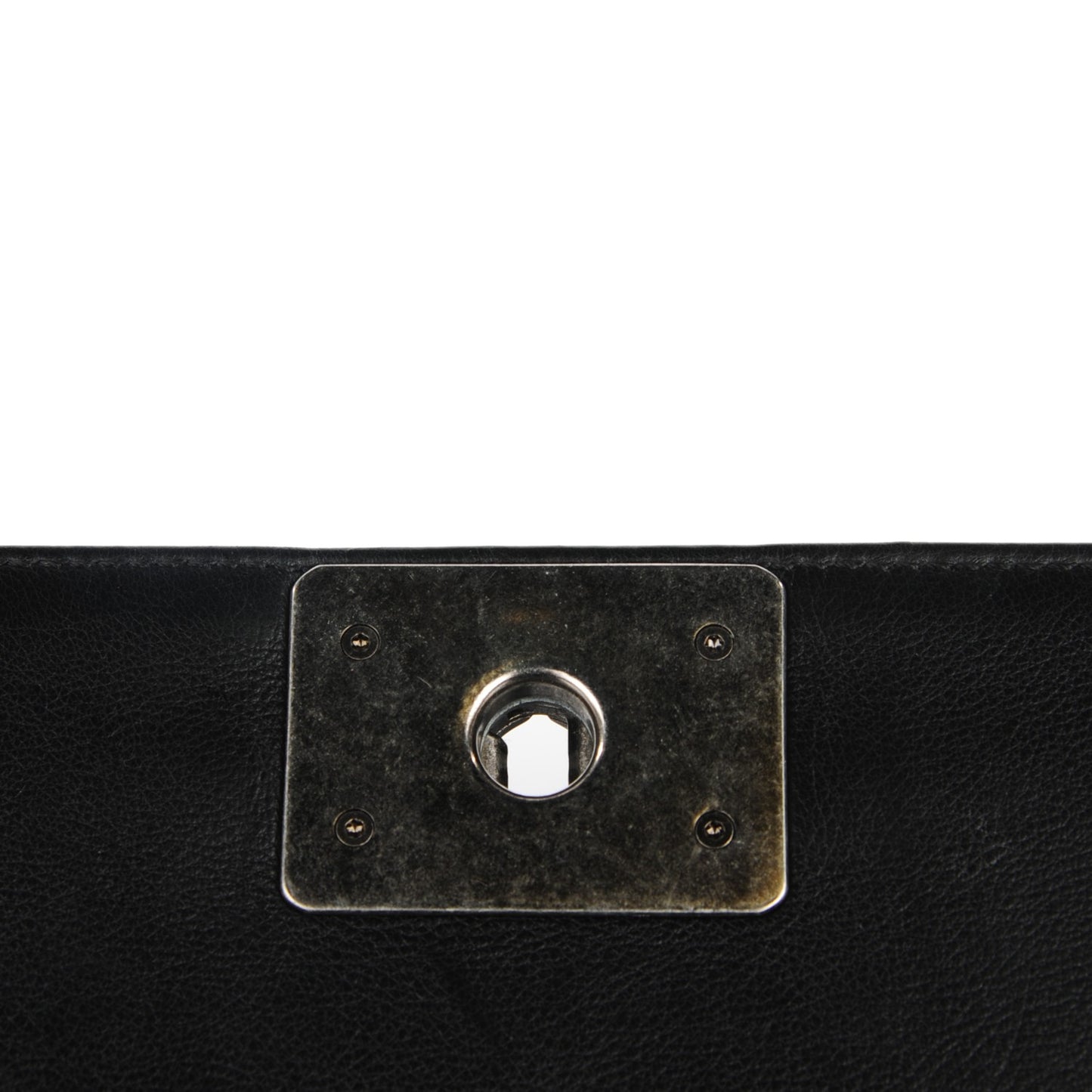 Calfskin Quilted Medium Boy Flap Black