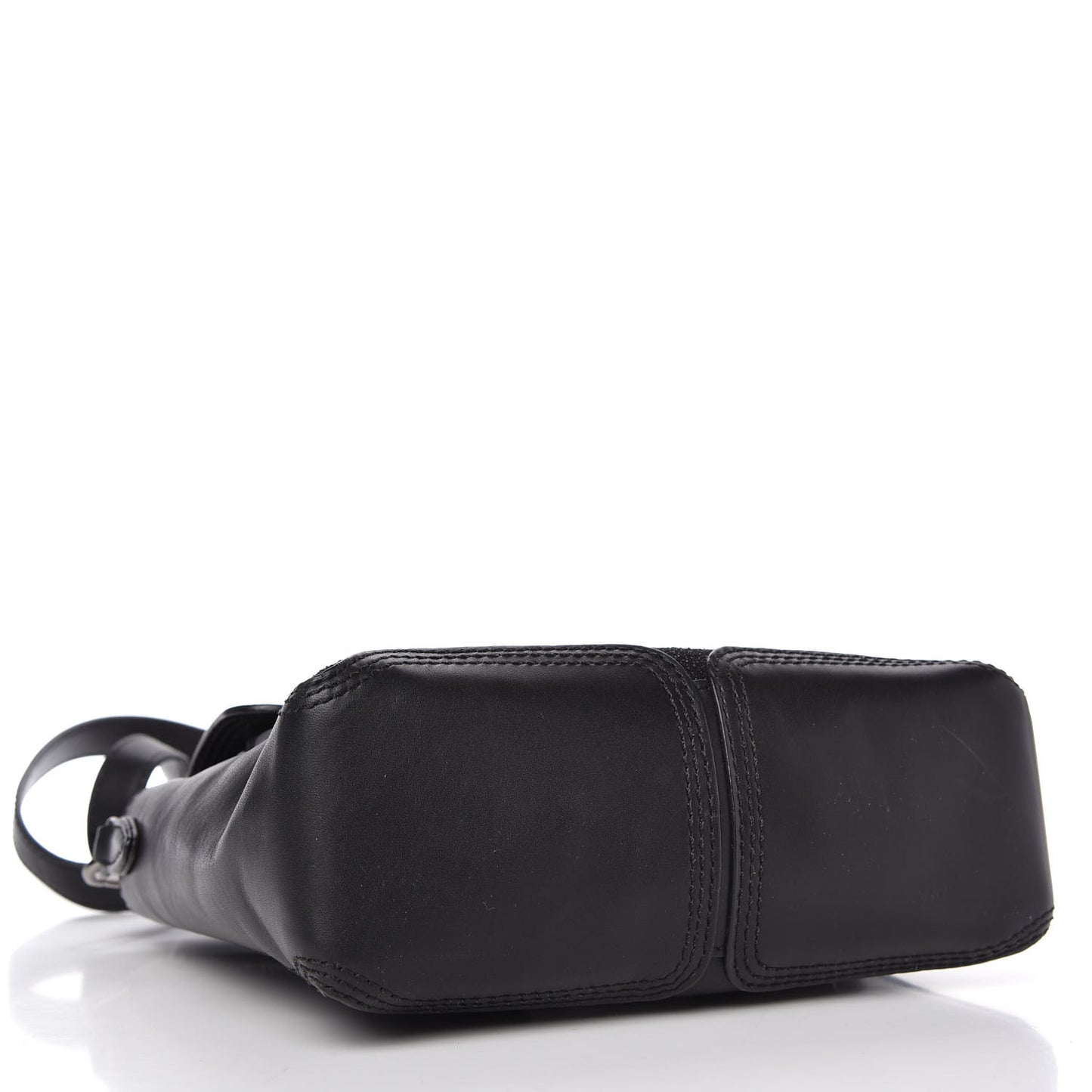 Smooth Calfskin Glitter Mini Pashli Satchel Black
