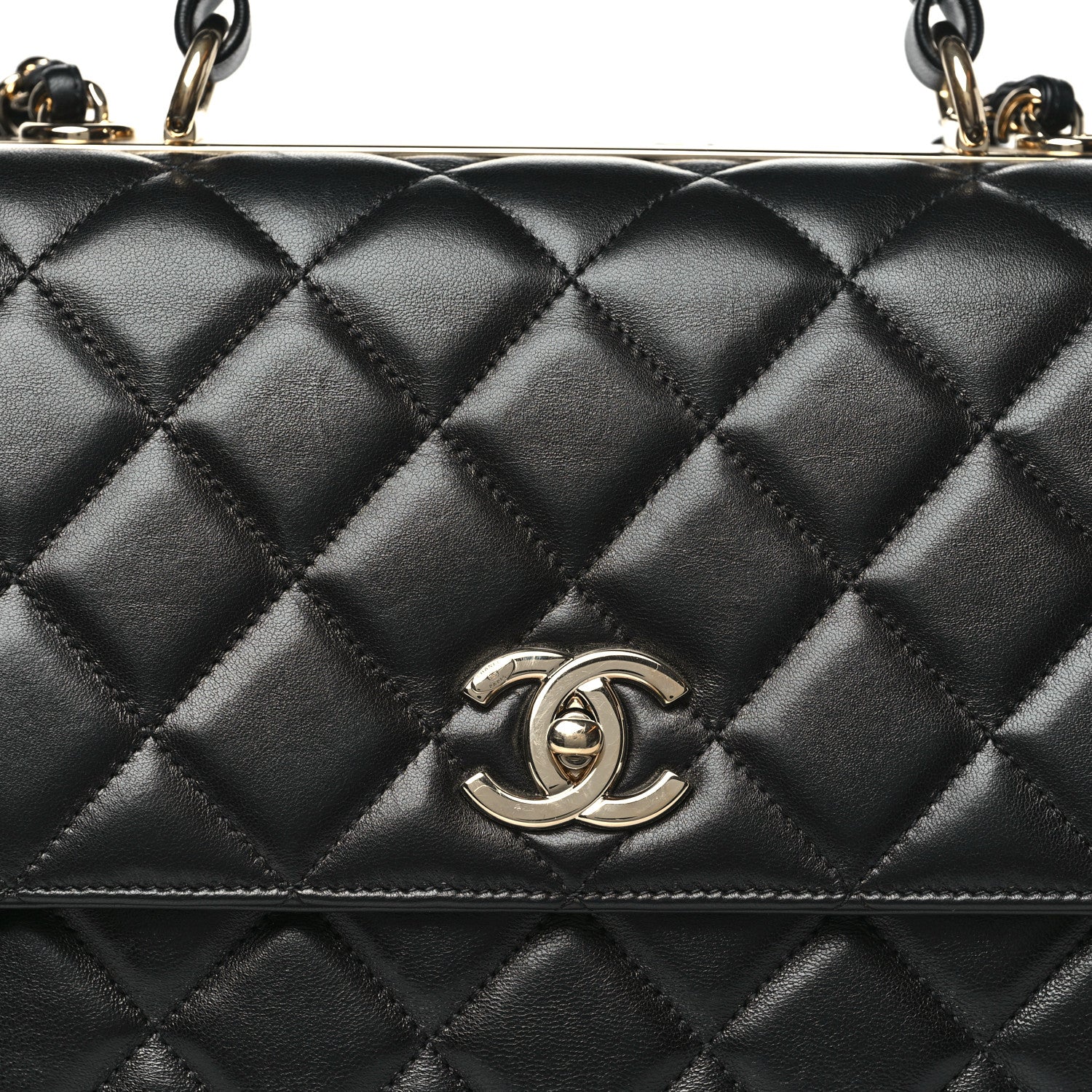 Chanel Lambskin Quilted Large Trendy CC Dual Handle Flap Bag Black 8 of 10