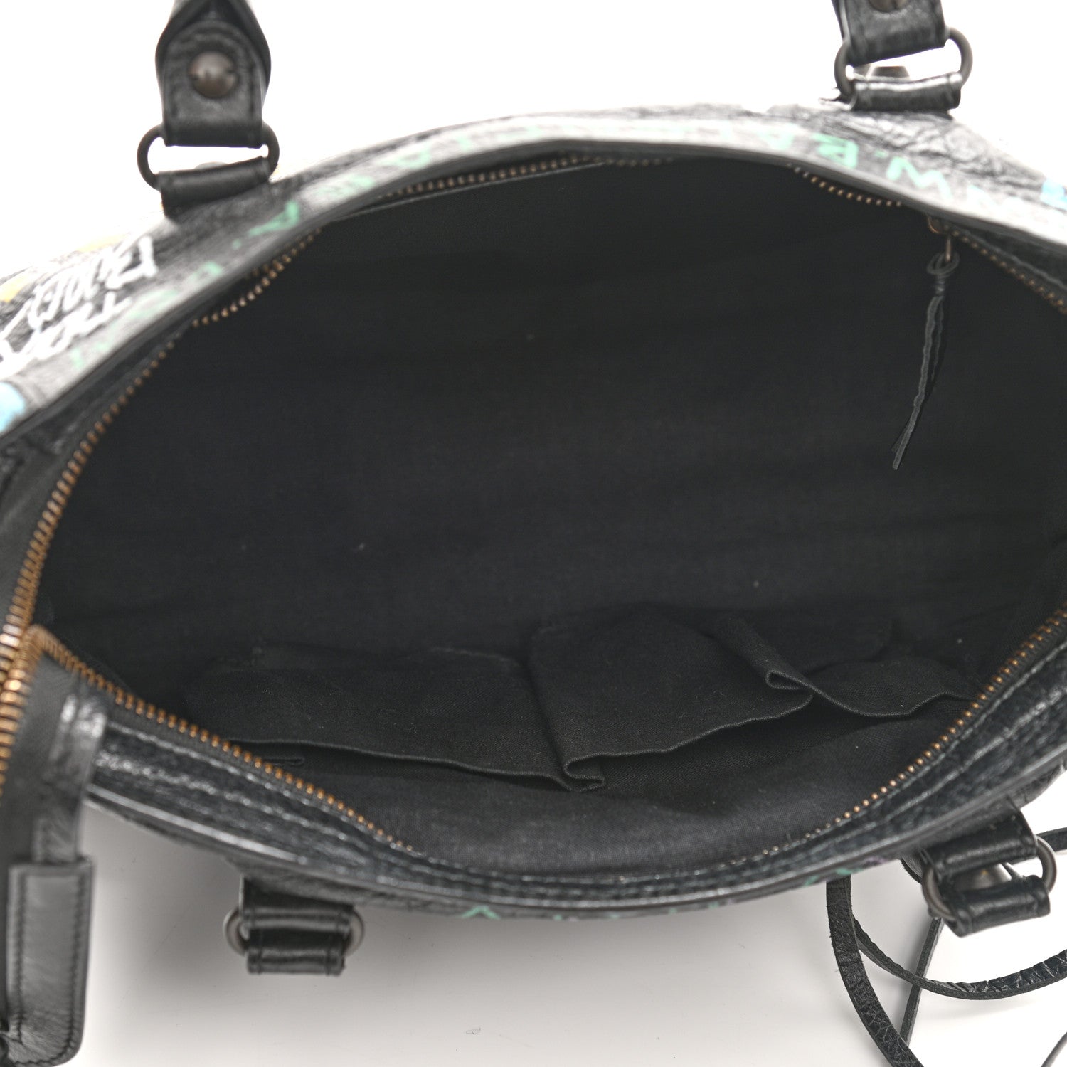 Balenciaga Agneau Graffiti All Over Classic Hardware S City Black Multicolor 5 of 10