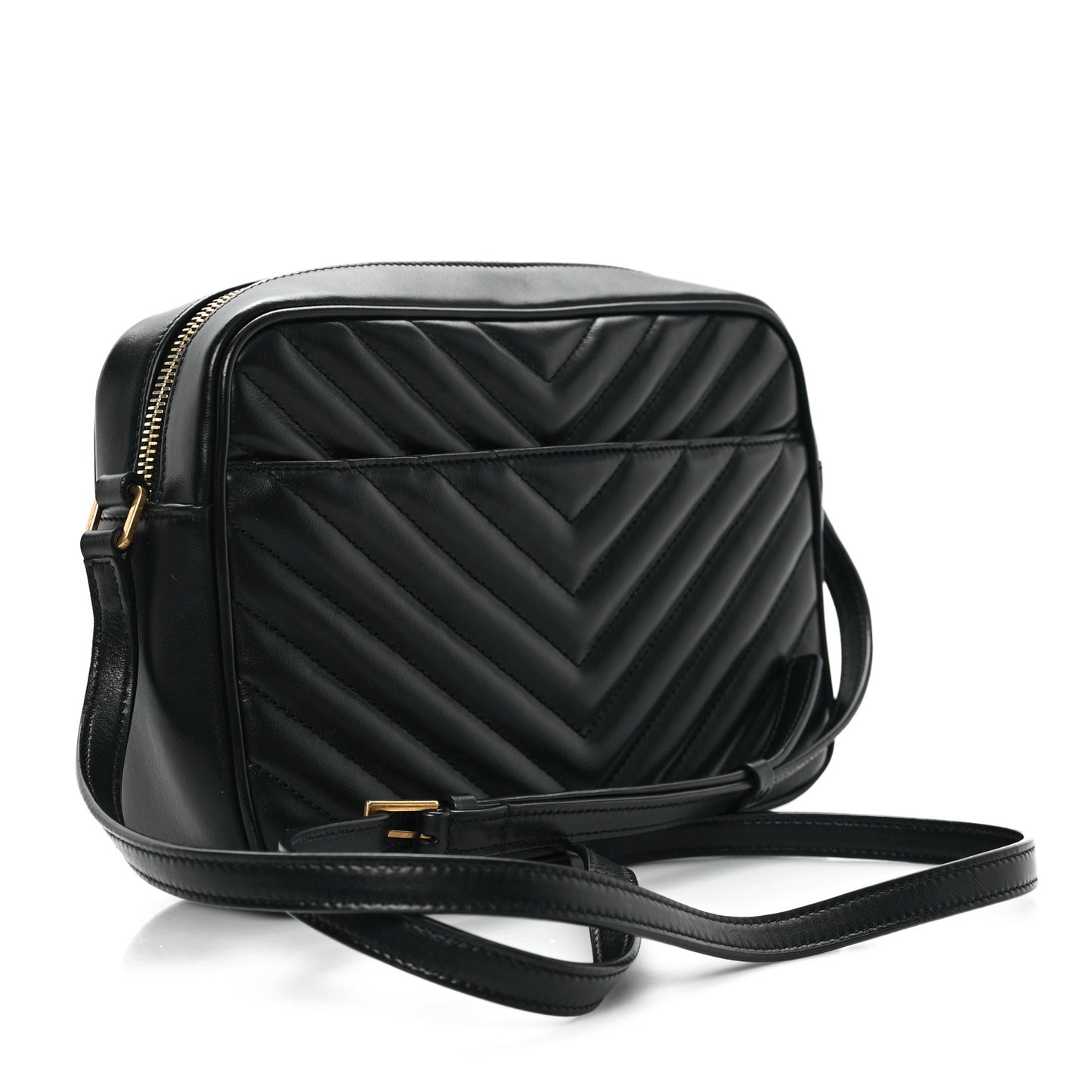 Calfskin Matelasse Monogram Lou Camera Bag Black
