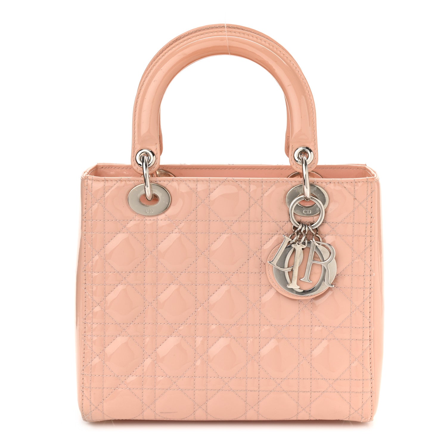 Christian Dior Patent Cannage Medium Lady Dior Rose Clair 1 of 14