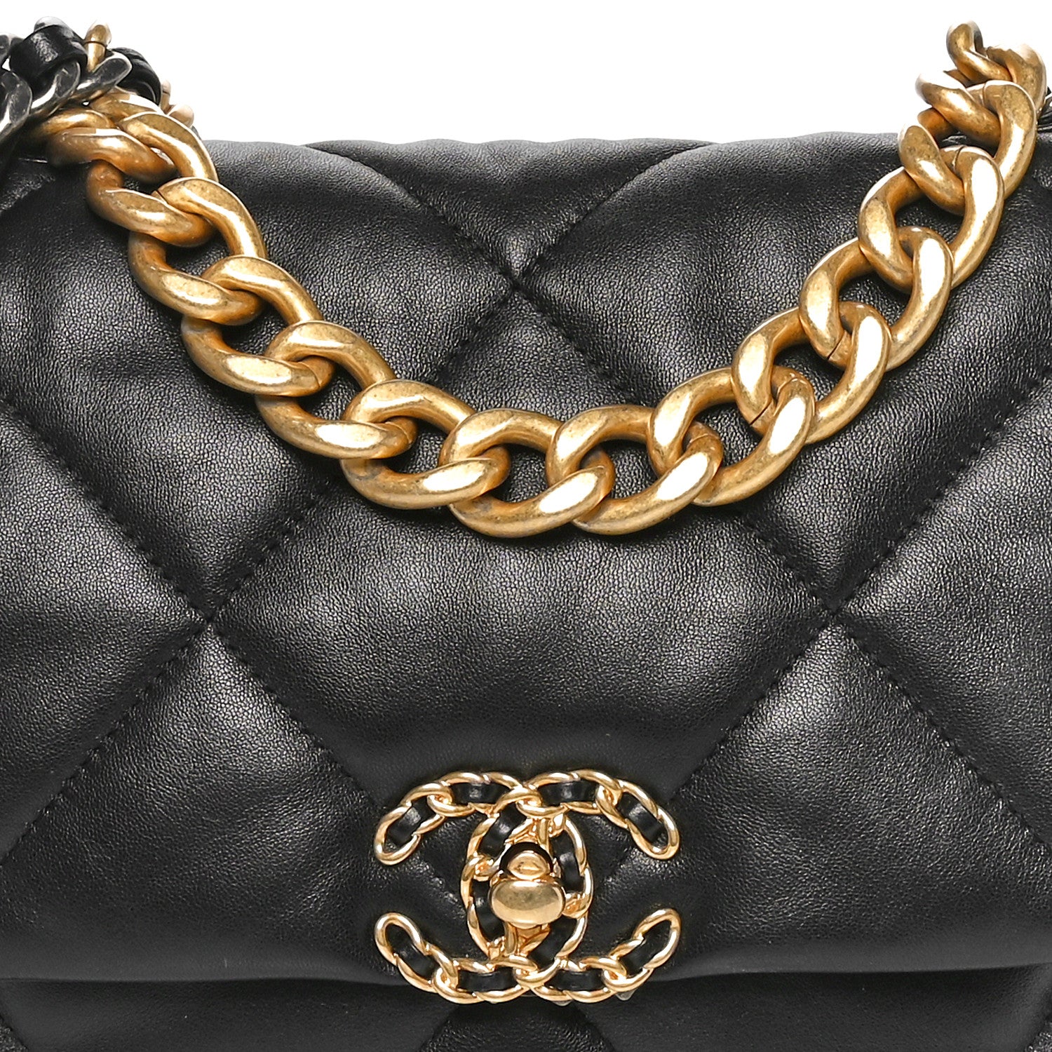 Chanel Lambskin Quilted Large Chanel 19 Flap Black 4 of 10