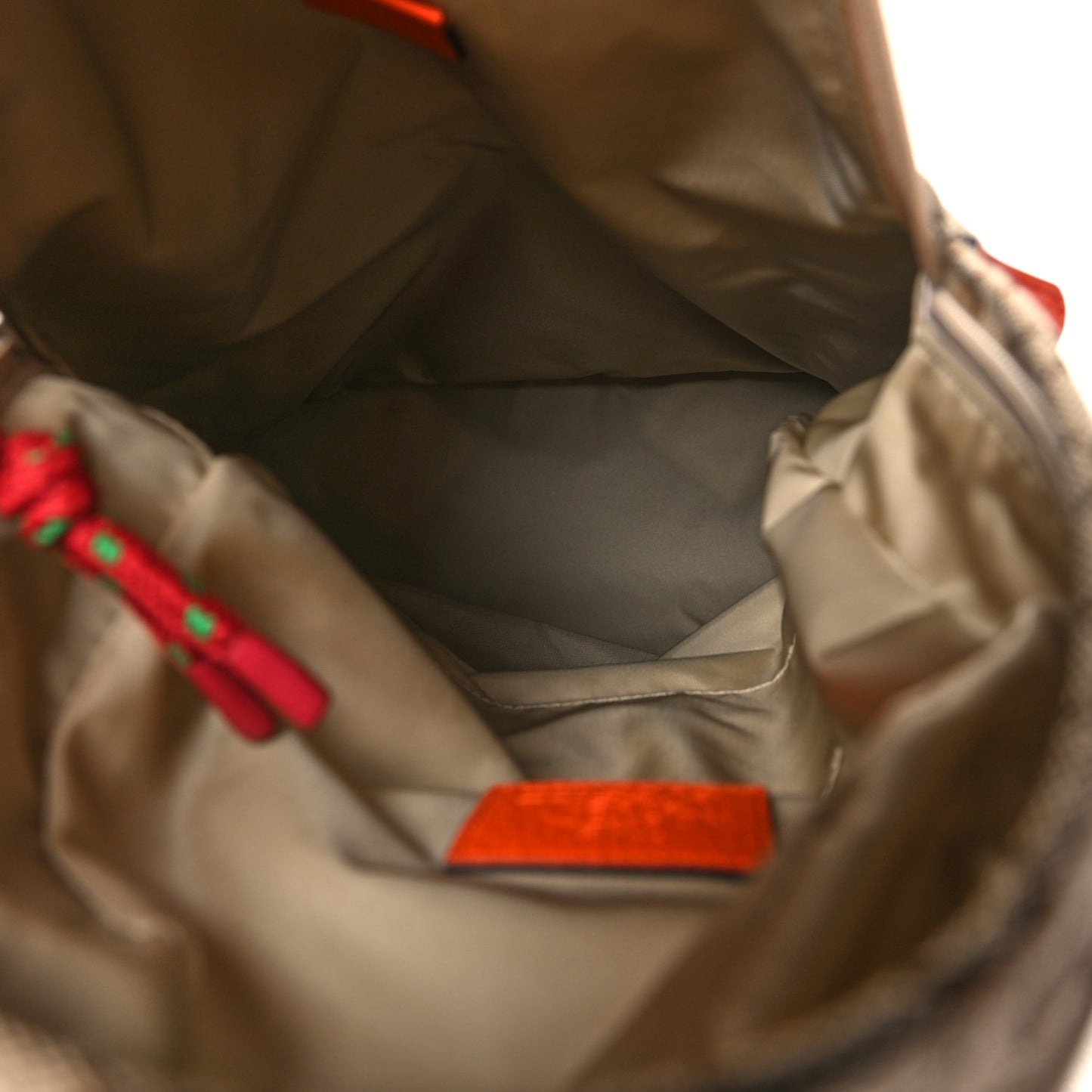 X THE NORTH FACE Monogram Textured Dollar Calfskin Embroidered Beige Ebony Mystic White Deep Orange
