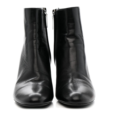 Nappa Vendome Loulou Ankle Zip Boot 36.5 Black