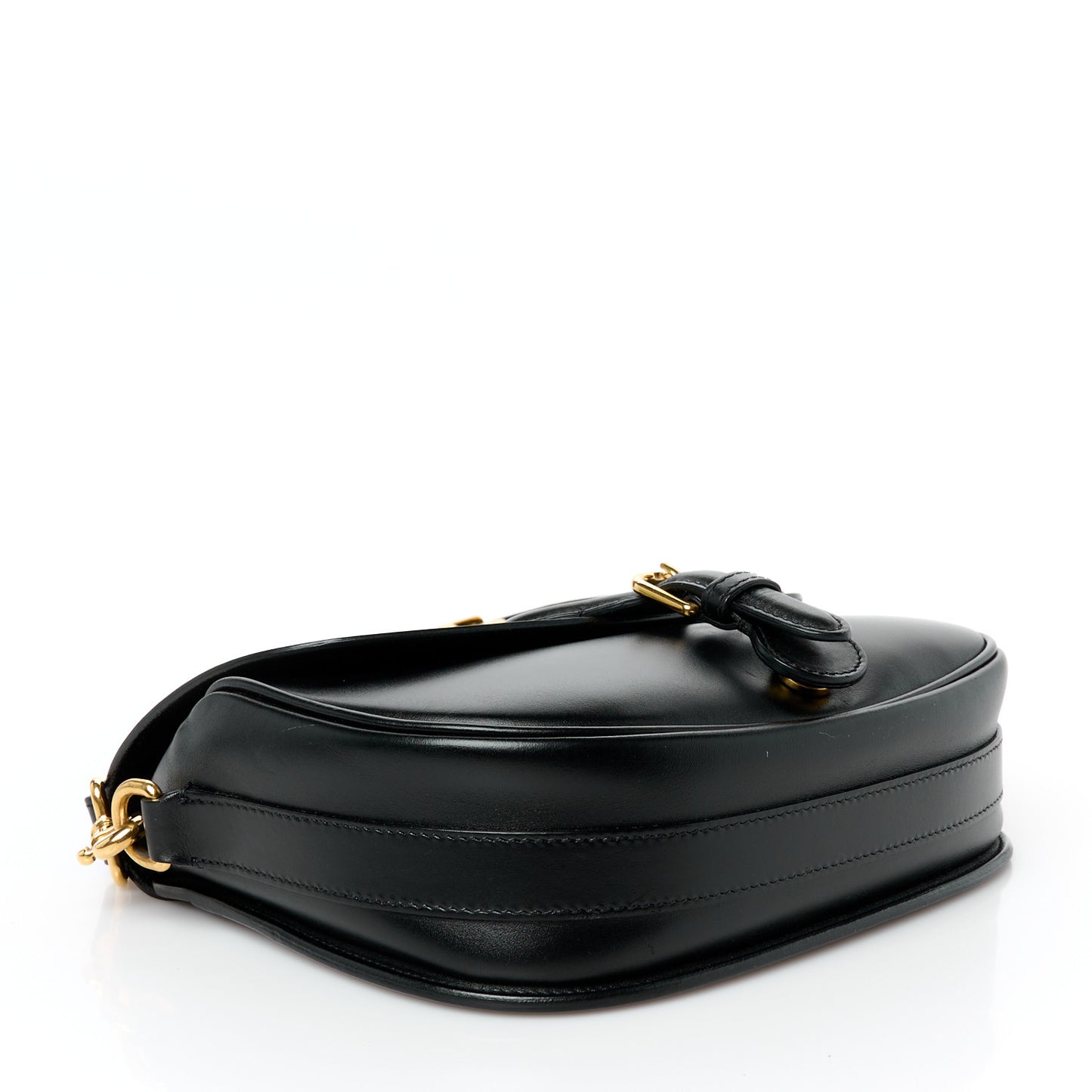 Box Calfskin Medium Bobby Flap Black