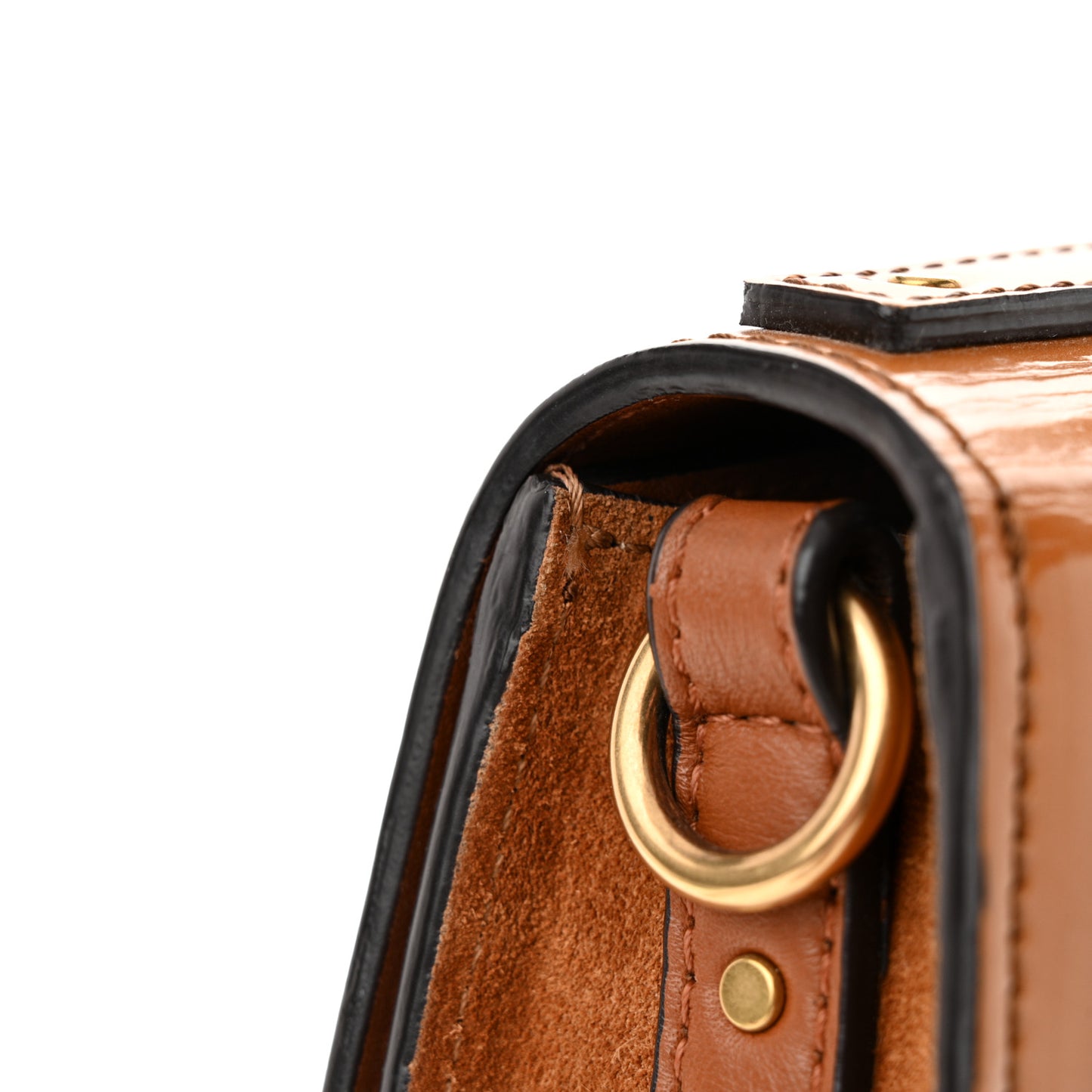 Spazzolato Sfumato Small Nile Bracelet Bag Caramel