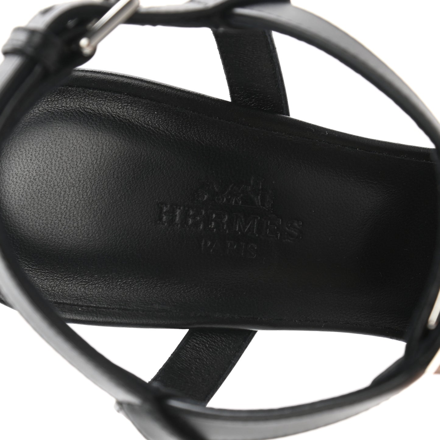 Calfskin Elancee 90 Sandals 36.5 Black