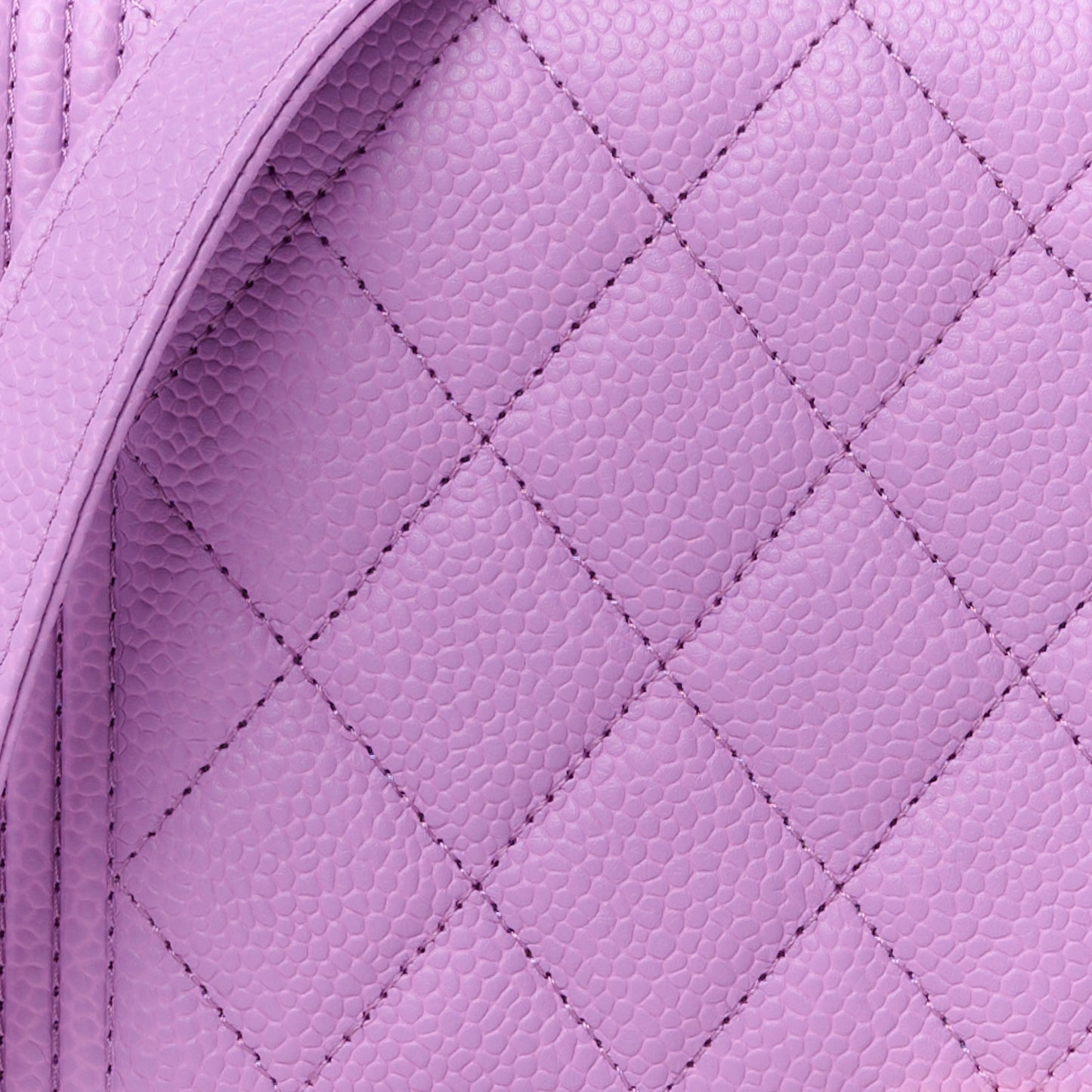 Caviar Quilted Boy Wallet On Chain WOC Purple