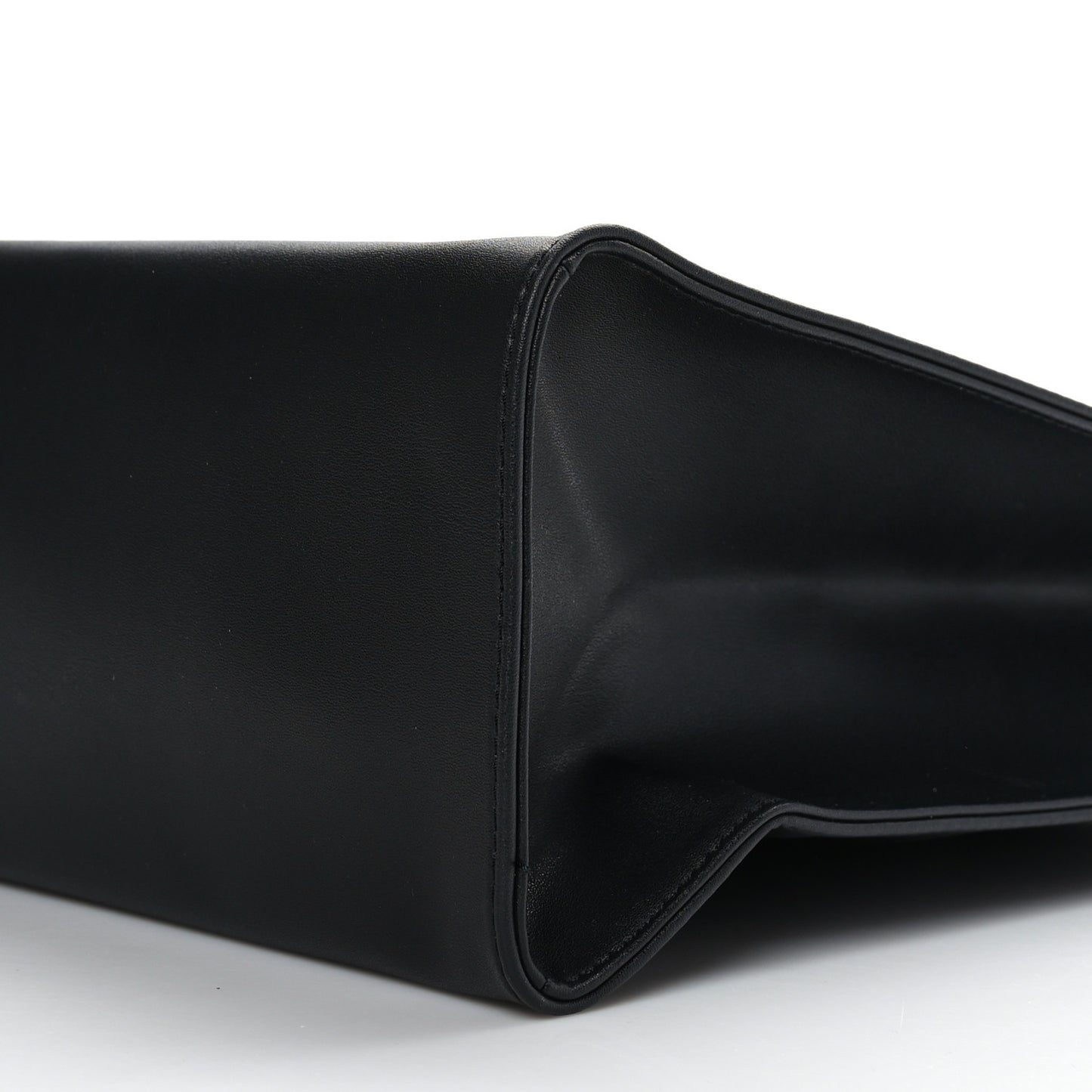 Vegan Leather Medium Shopping Bag Black