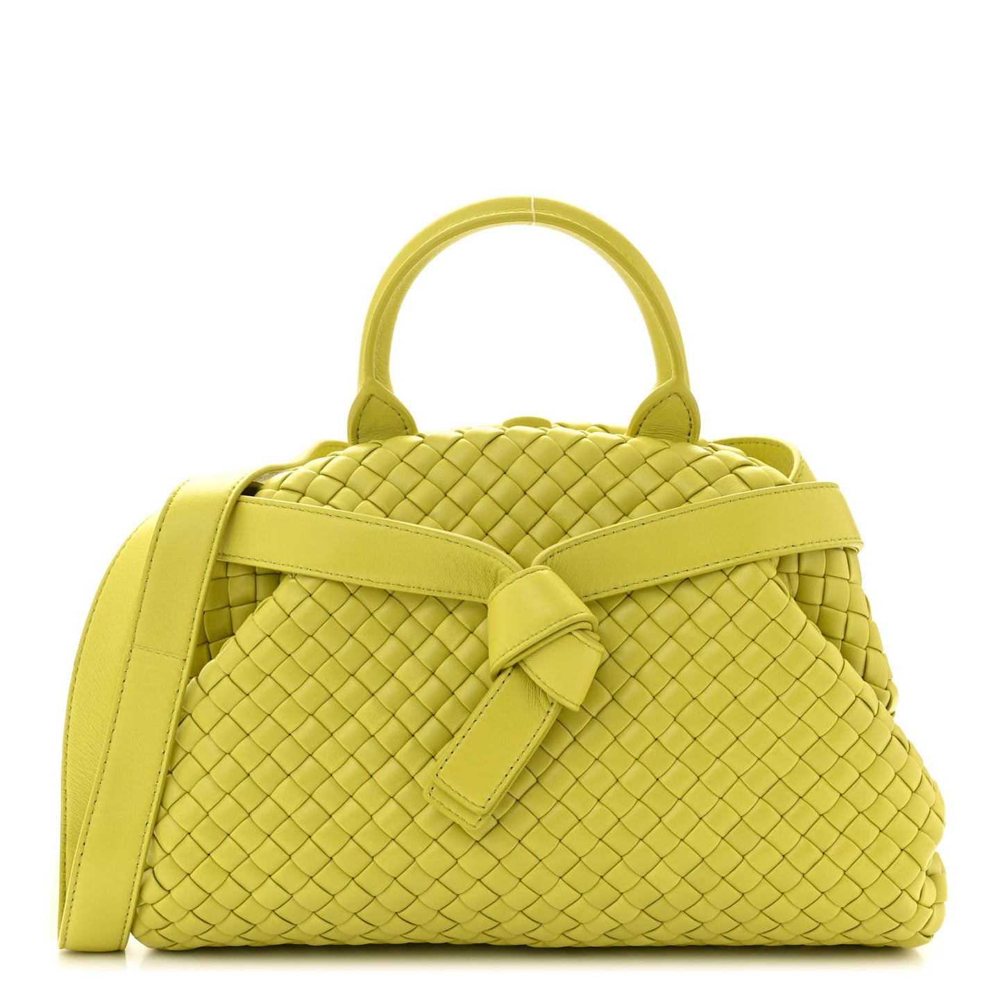 Nappa Intrecciato Small Padded The Handle Tote Kiwi