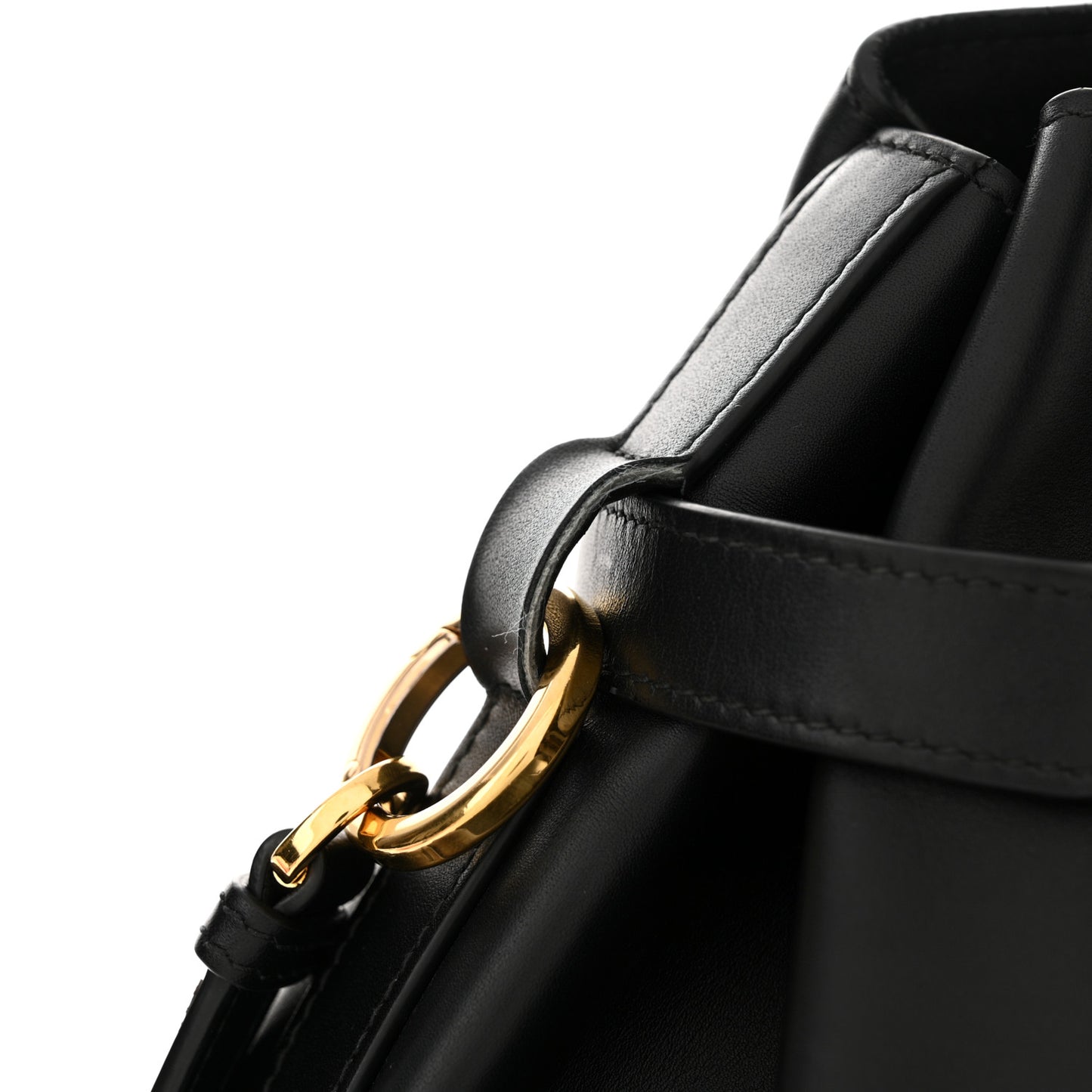 Calfskin CD Embossed Large C'est Chain Bucket Bag Black