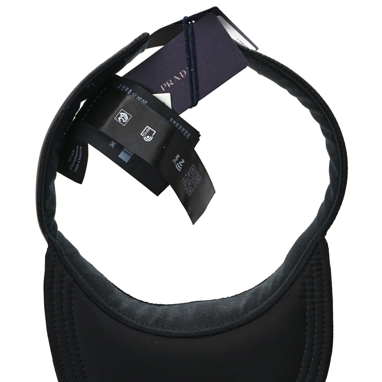 Re-Nylon Metal Triangle Logo Mens Visor L Black
