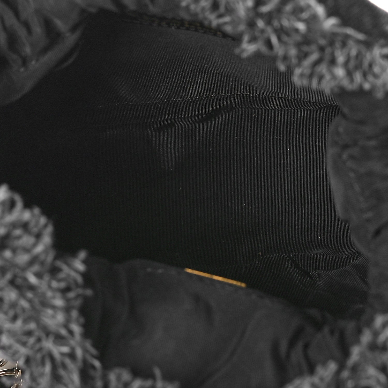 Chanel Denim Quilted Mood Bucket With Chain Black Multicolor 5 of 9