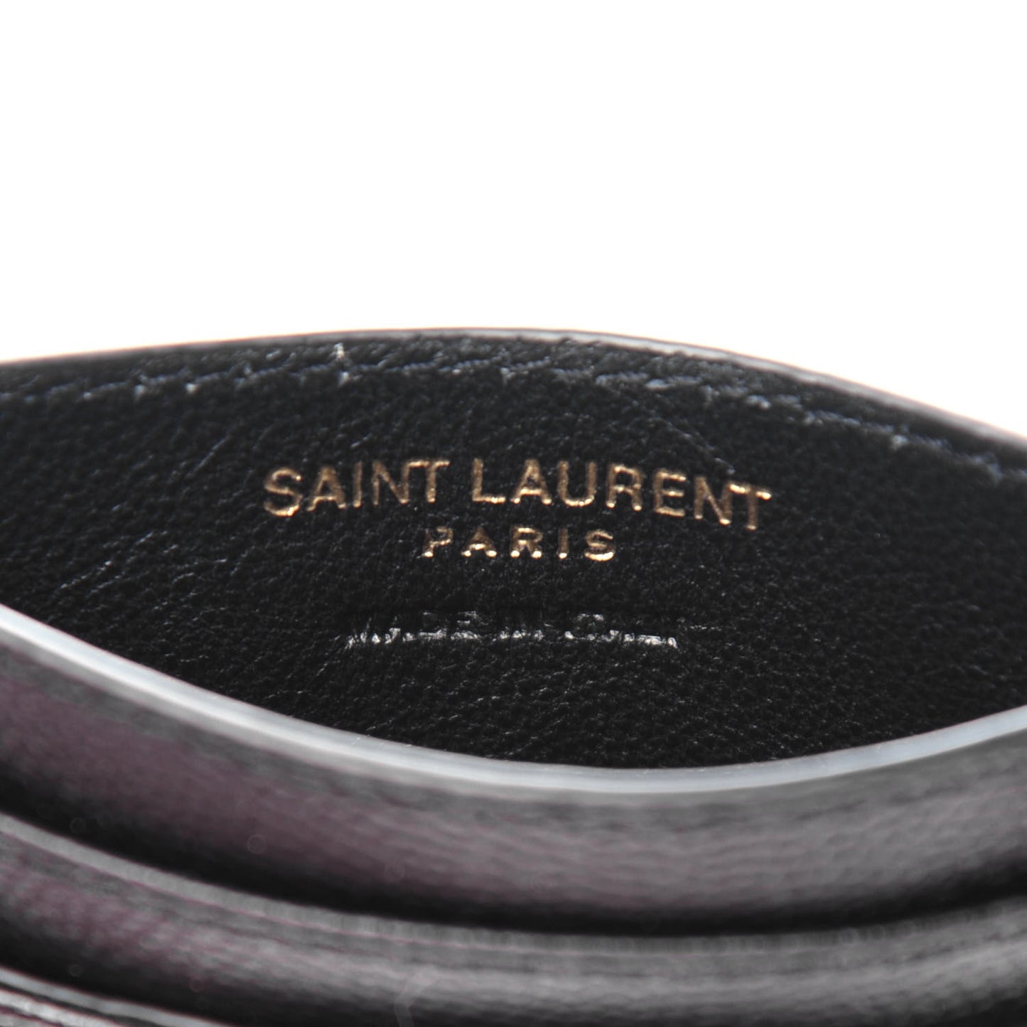 Grain De Poudre Matelasse Chevron Monogram Credit Card Case Black