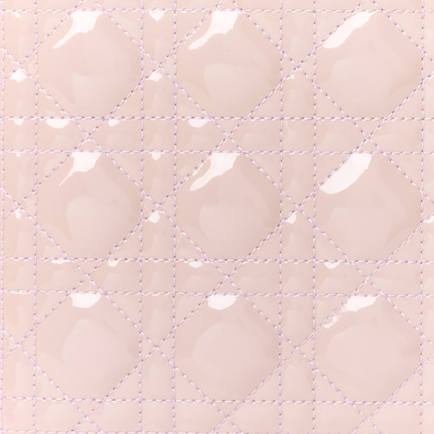 Patent Cannage Medium Lady Dior Light Pink
