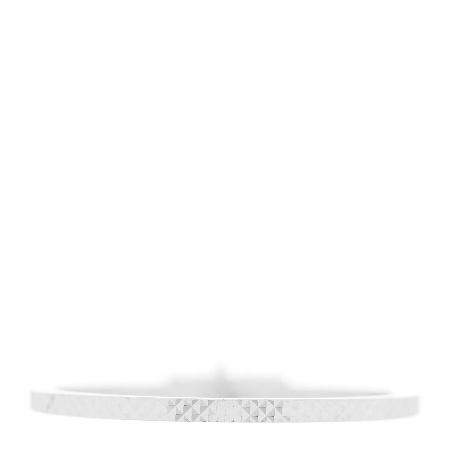 18K White Gold Diamond GG Running Charm Ring 55 7.25