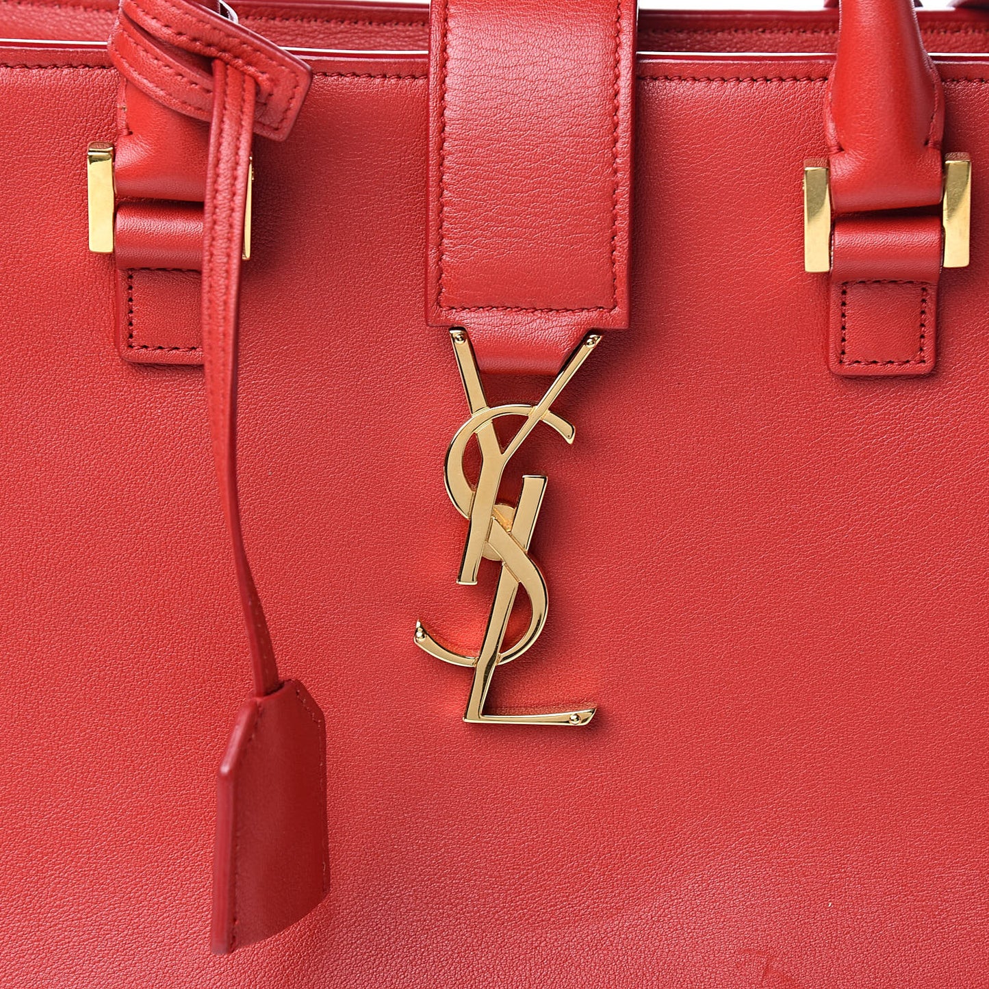 Calfskin Small Monogram Cabas Lipstick Red