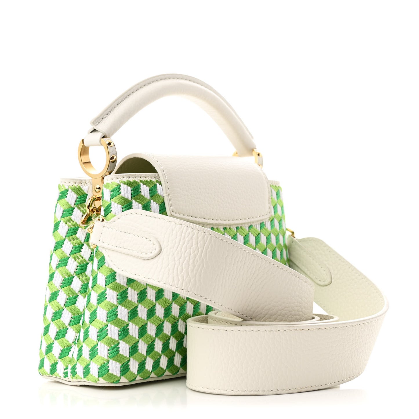 Taurillon Braided Capucines Mini Vert
