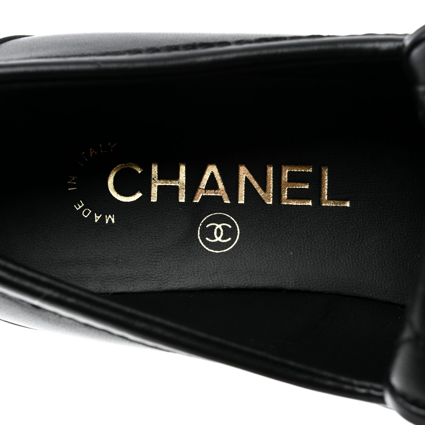 Lambskin Quilted CC Turnlock Loafers 37.5 Black