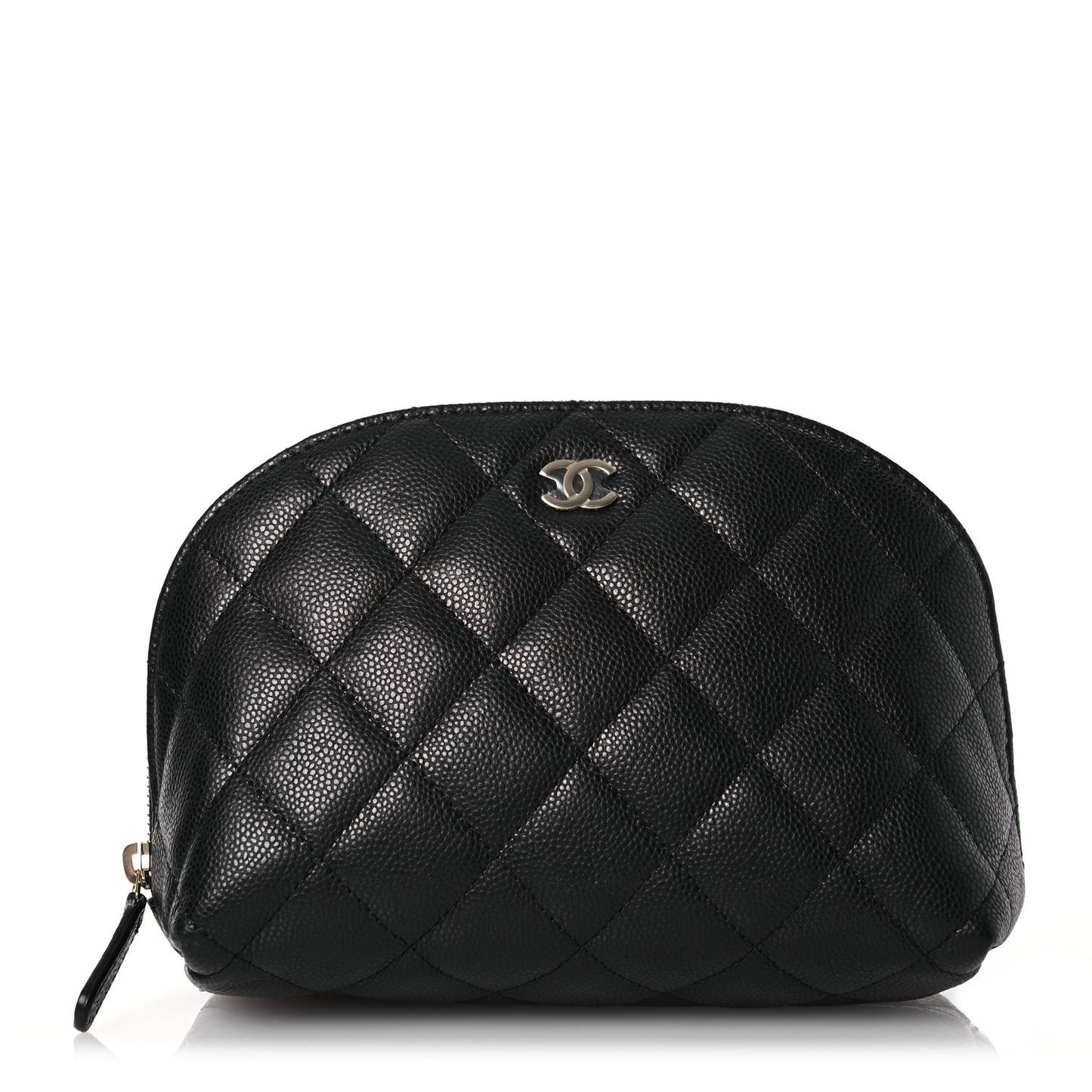 Caviar Quilted Small Cosmetic Case Black