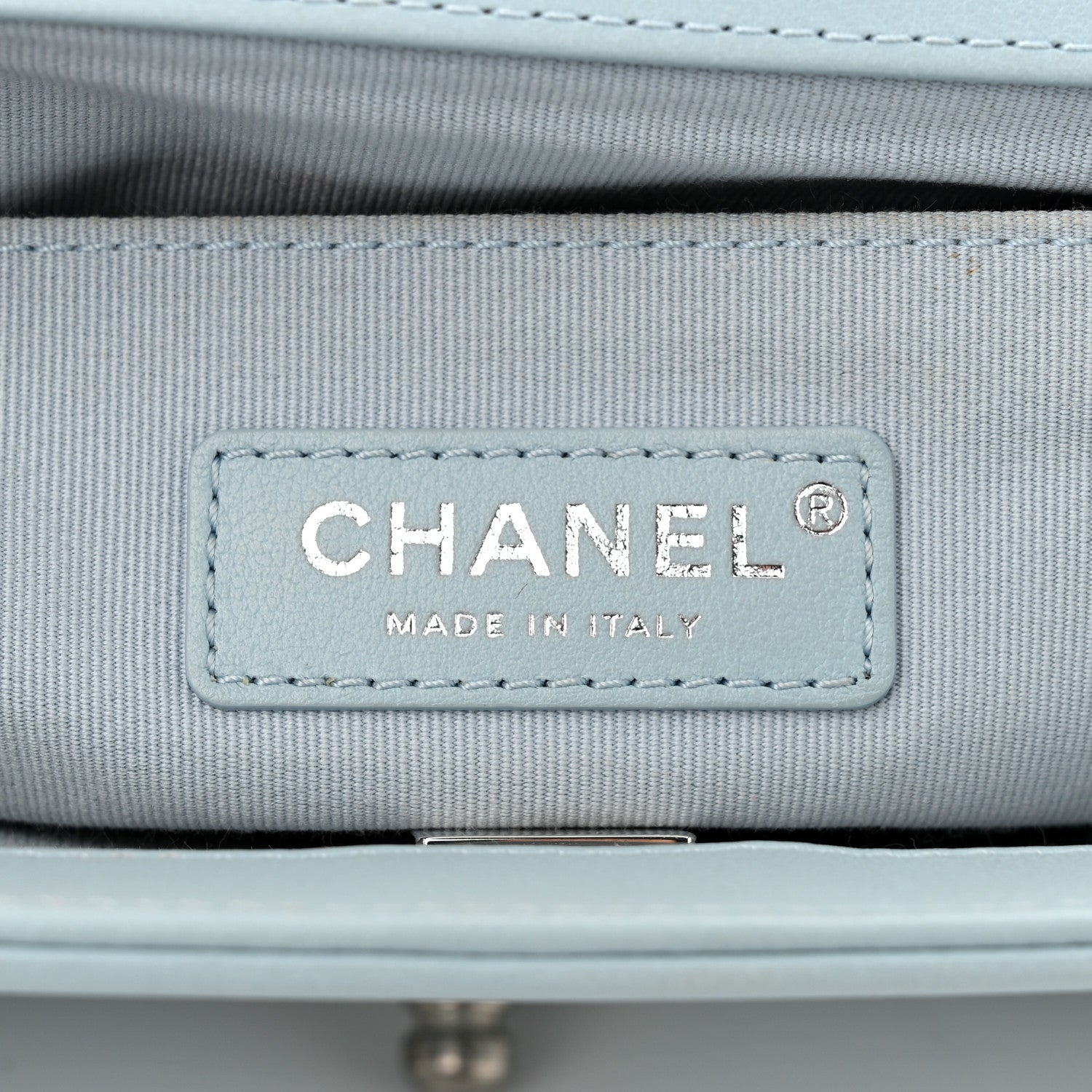 Chanel Calfskin Quilted Medium Boy Flap Light Blue 6 of 12