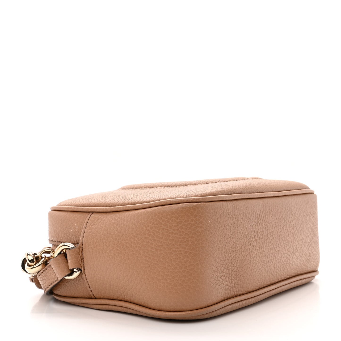 Pebbled Calfskin Small Soho Disco Bag Camelia